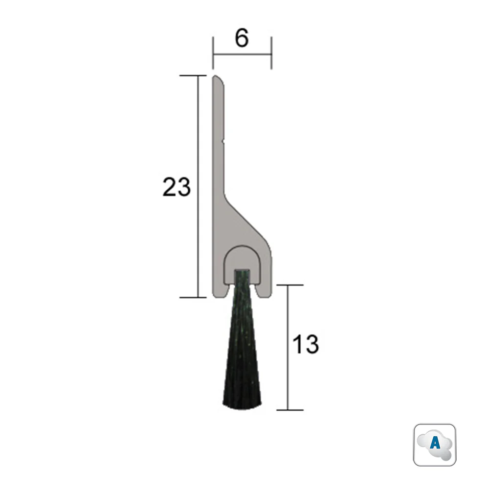 Kilargo IS5110 Brush Seal with Nylon Brush - Available in Various Finishes - Image 2