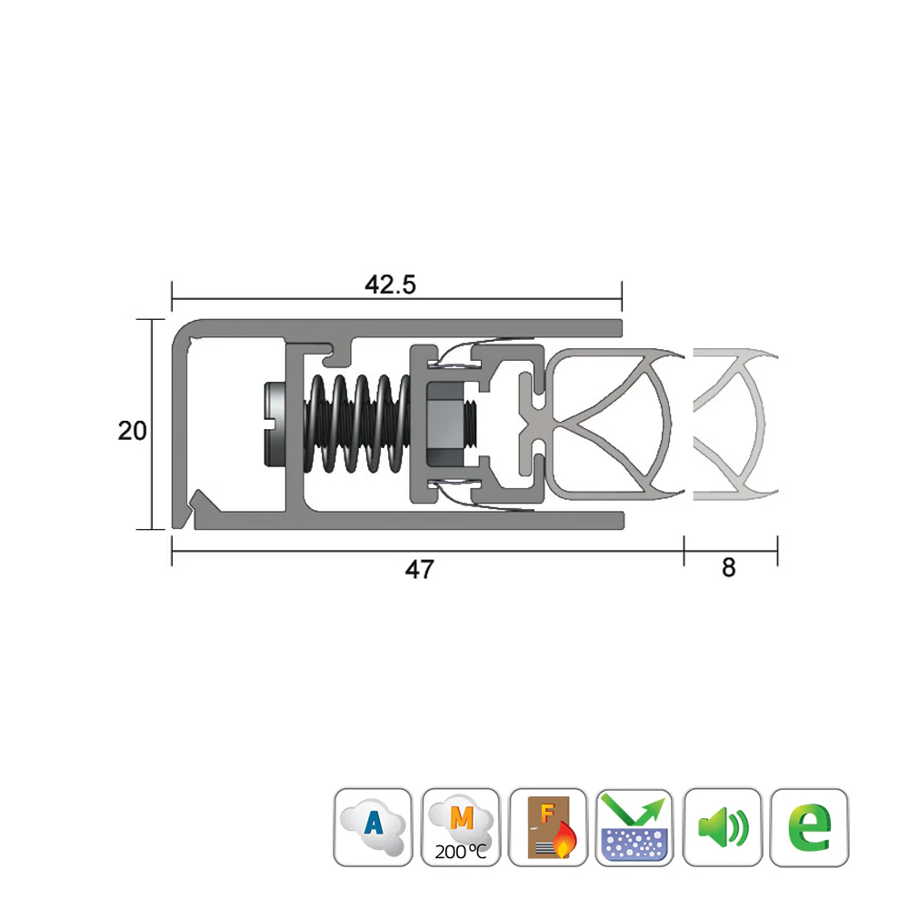 Kilargo IS709si Adjustable Perimeter Seal Door Set - Available in Various Sizes - Image 2