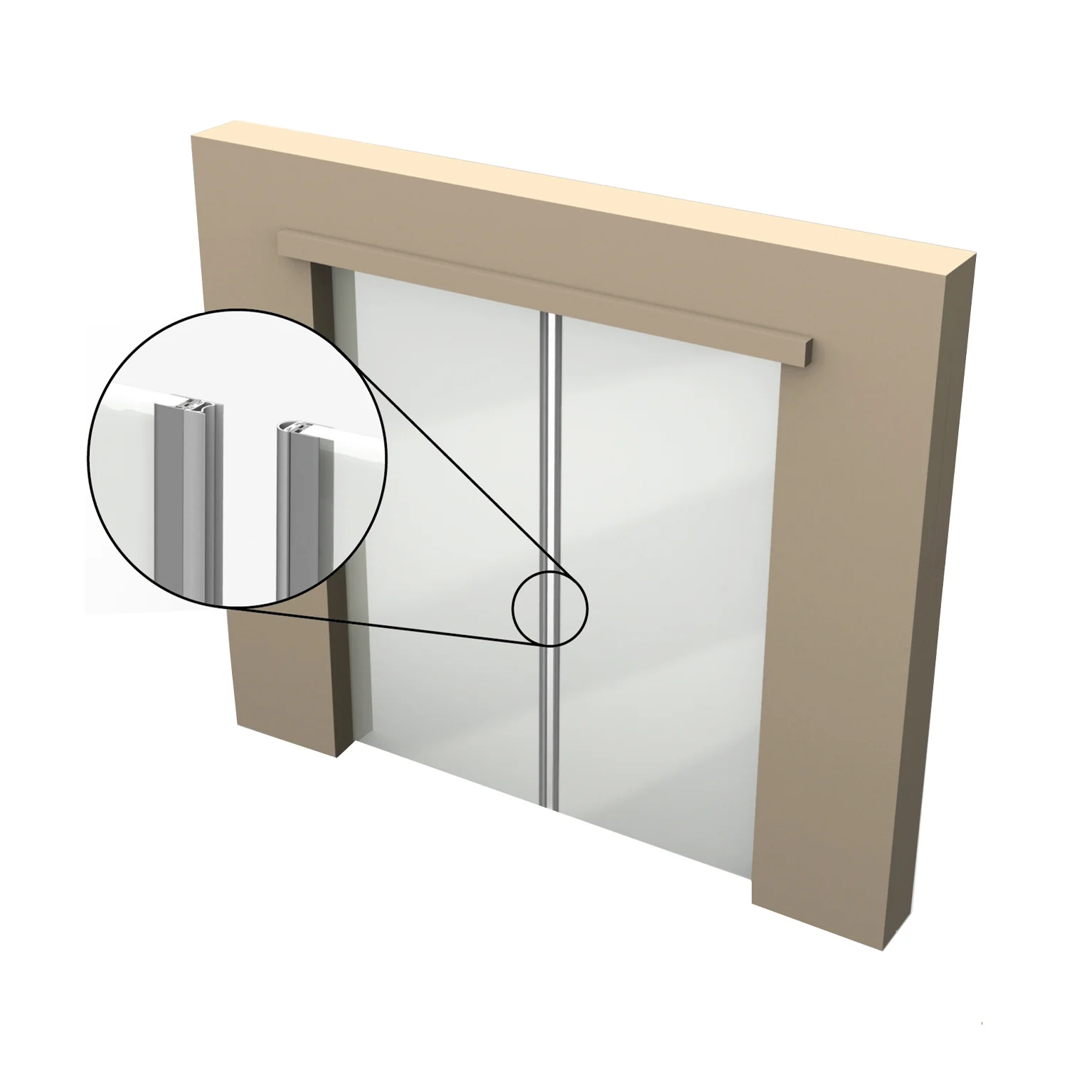 Kilargo IS7300si Adjustable Aluminium Meeting Stile Set for Glass Doors - Available in Various Sizes - Image 17