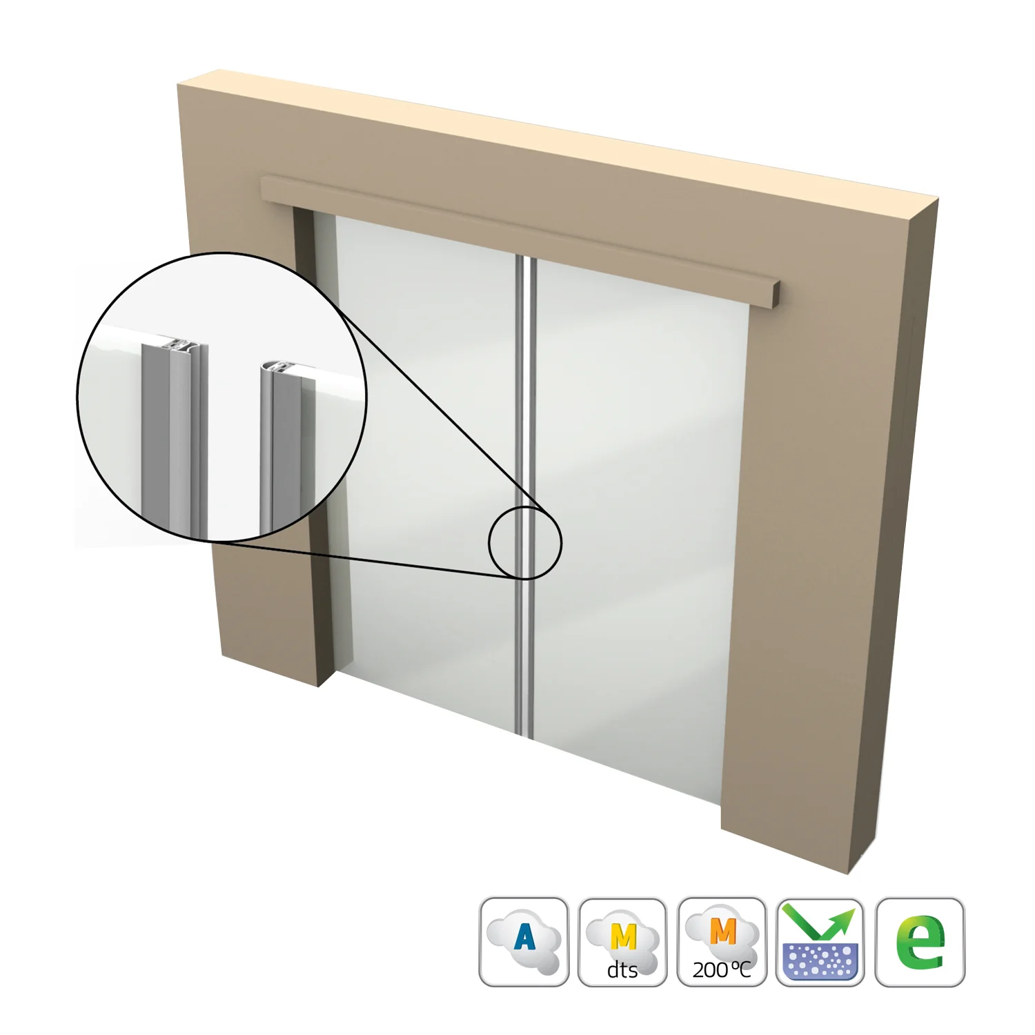 Kilargo IS7310si Adjustable Aluminium Meeting Stile for Glass Doors - Available in Various Sizes - Image 16
