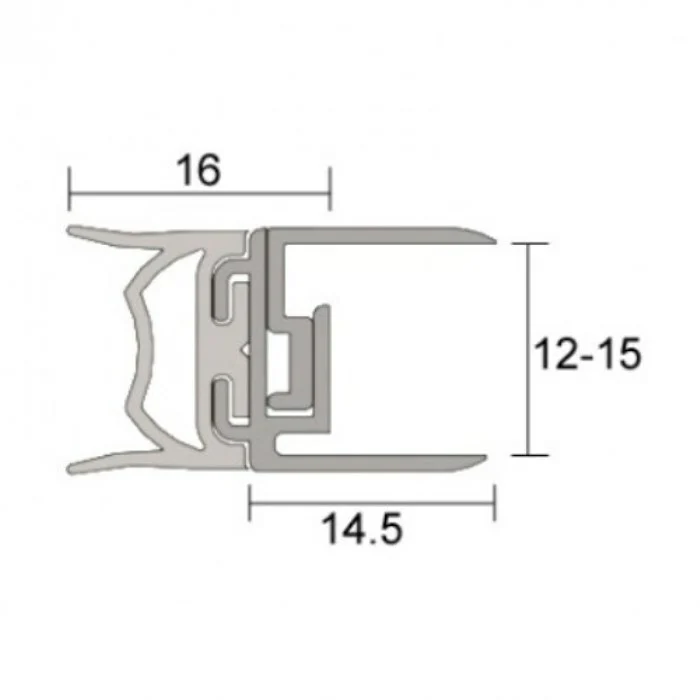 Kilargo IS7310si Adjustable Aluminium Meeting Stile for Glass Doors - Available in Various Sizes - Image 8