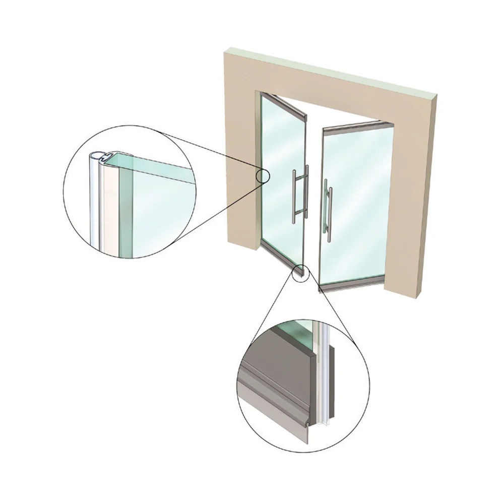 Kilargo IS7345si Astragal Translucent Door Seal For 10mm Glass Doors - Available in Various Sizes - Image 5