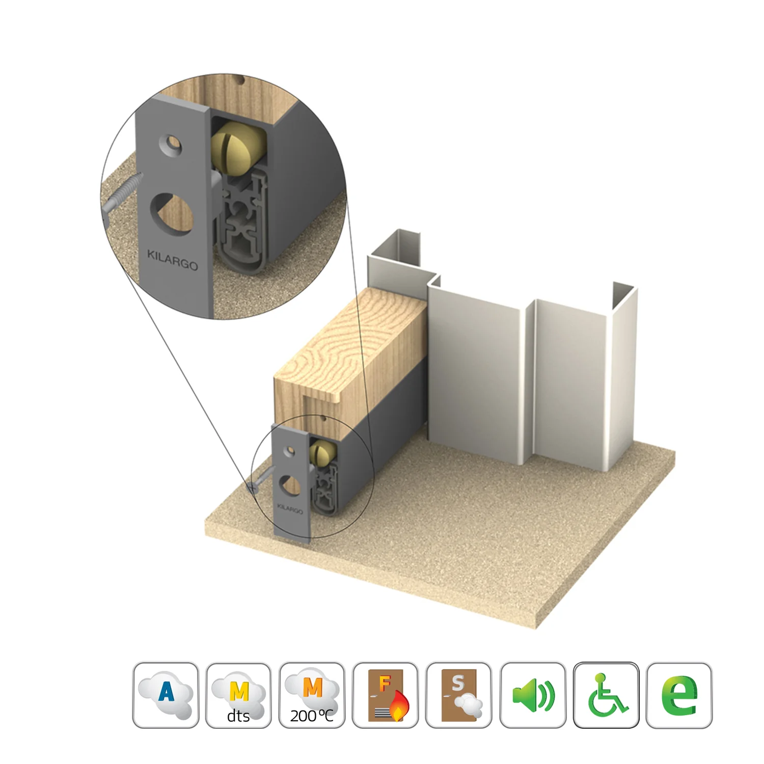 Kilargo IS8520si Automatic Door Bottom Seal - Available in Various Sizes - Image 2