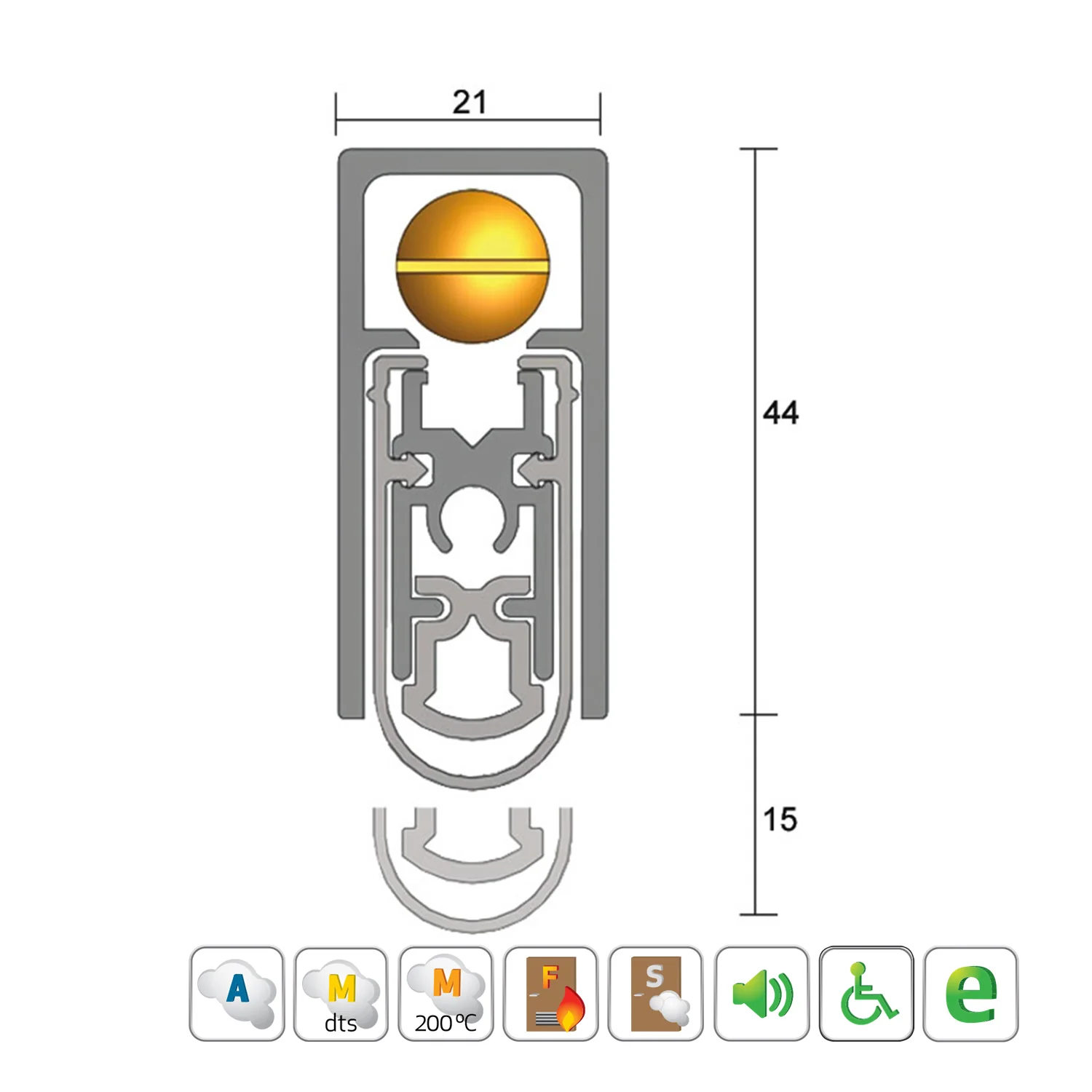 Kilargo IS8520si Automatic Door Bottom Seal - Available in Various Sizes - Image 5