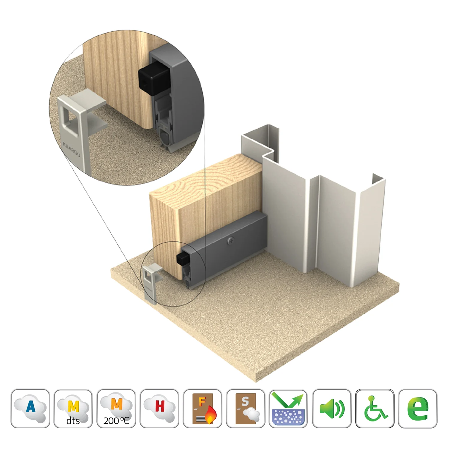Kilargo Medium Duty Automatic Door Bottom Seal IS8011si-KG - Available in Various Sizes - Image 4