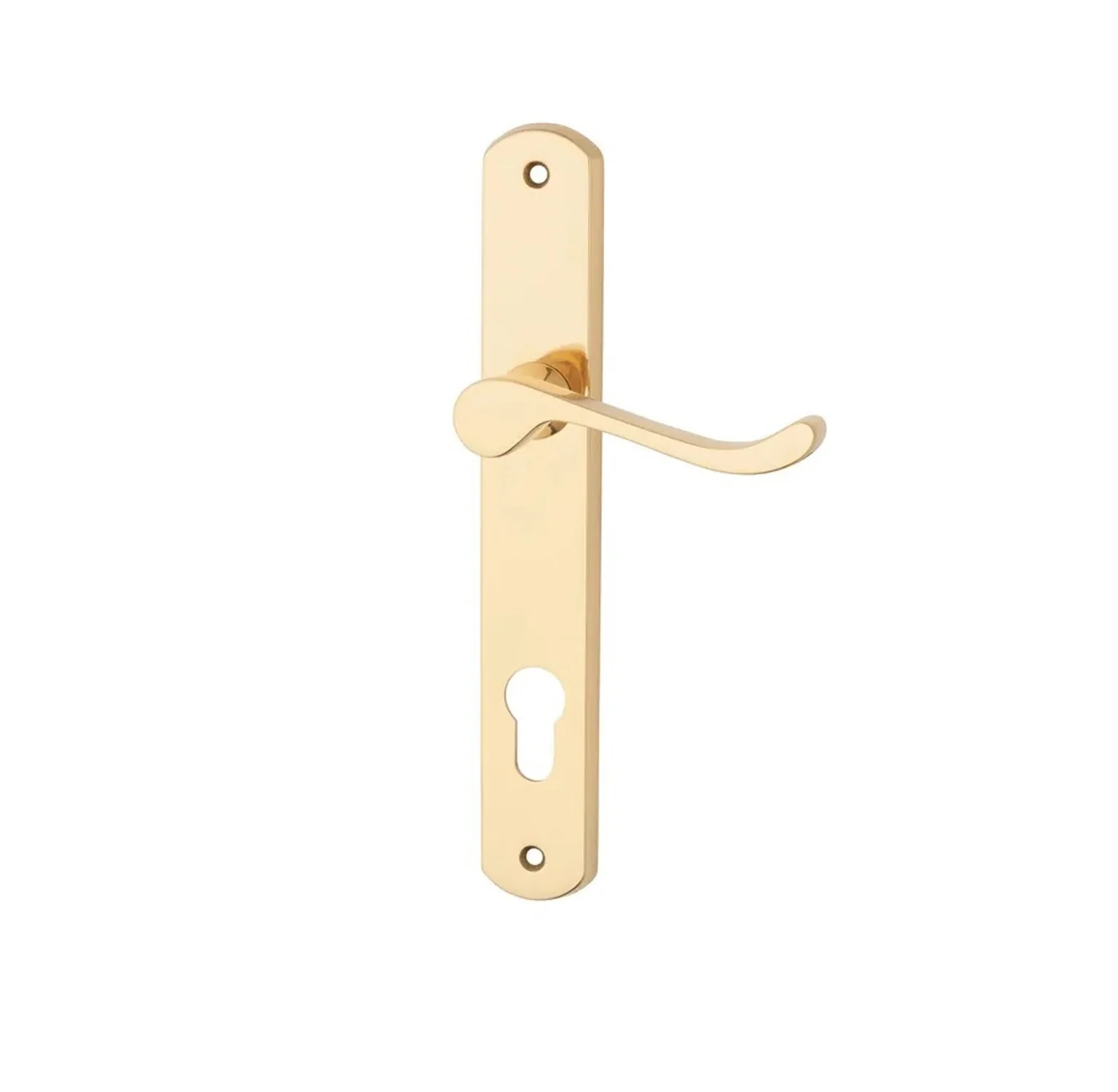 KR Lucas Pavtom Door Lever Handle on Scroll Lever Slim Plate Euro 85mm - Image 3
