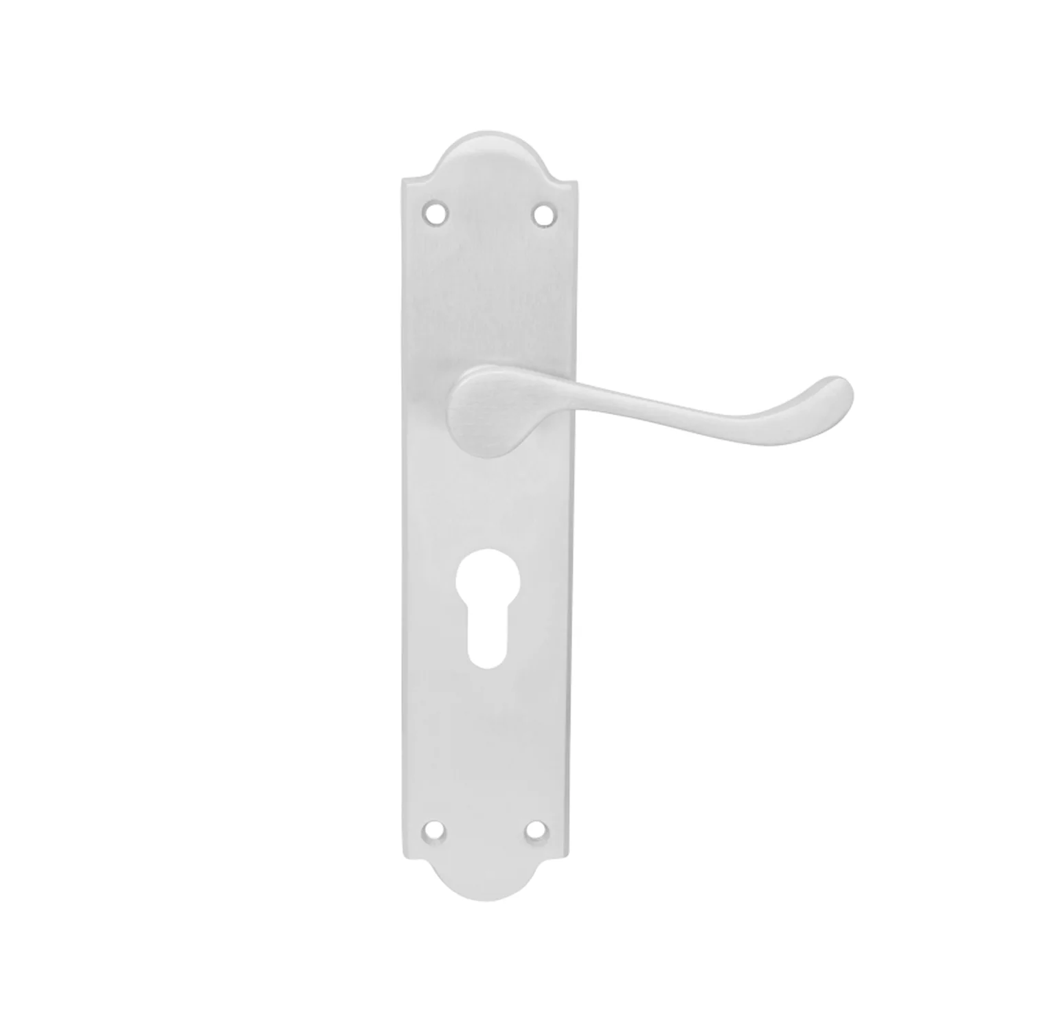 KR Lucas Pavtom Door Lever Handle with Euro Keyhole 48mm - Available in Various Finishes - Image 4