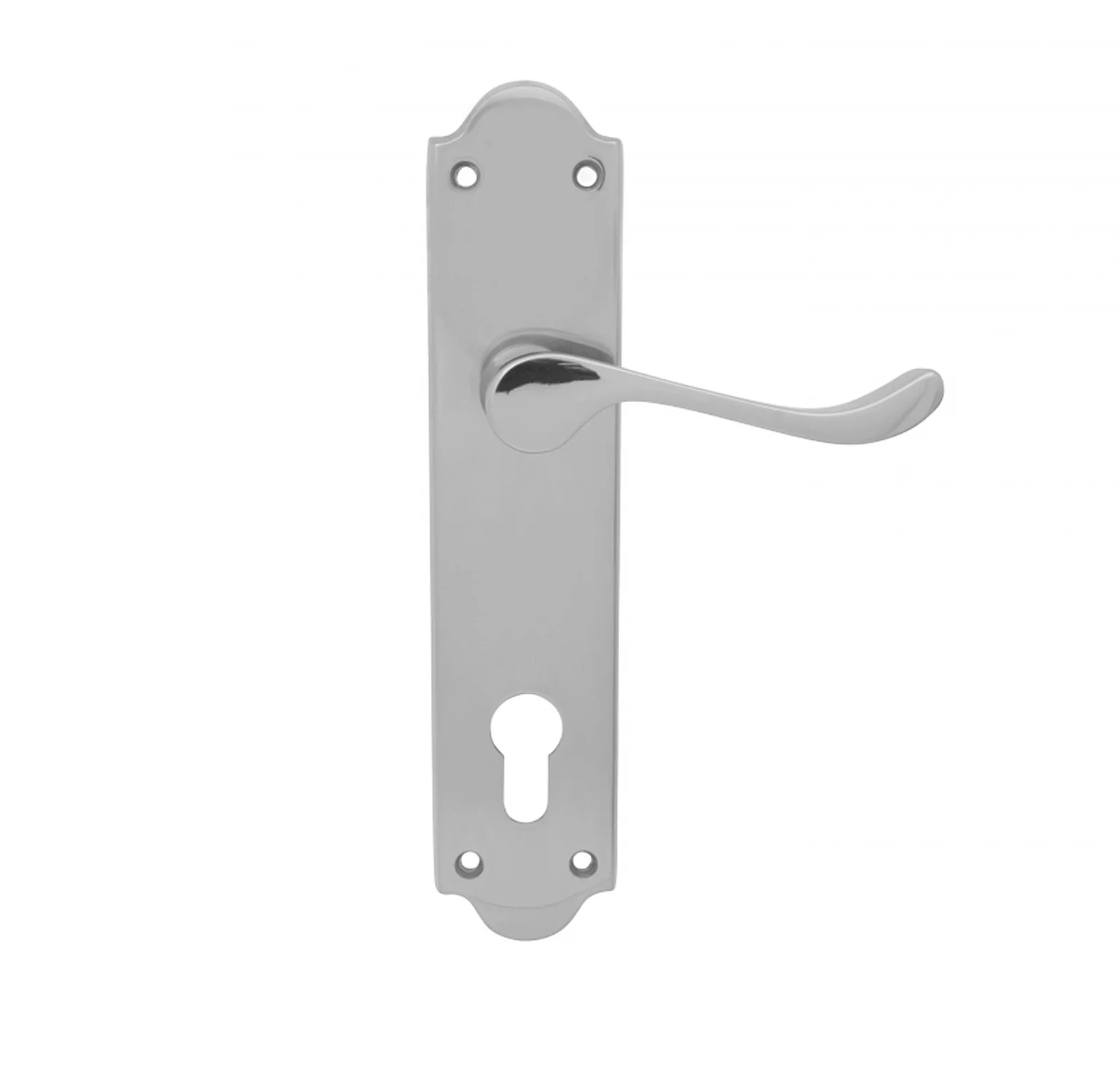 KR Lucas Pavtom Door Lever Handle with Euro Keyhole 85mm - Available in Various Finishes - Image 3