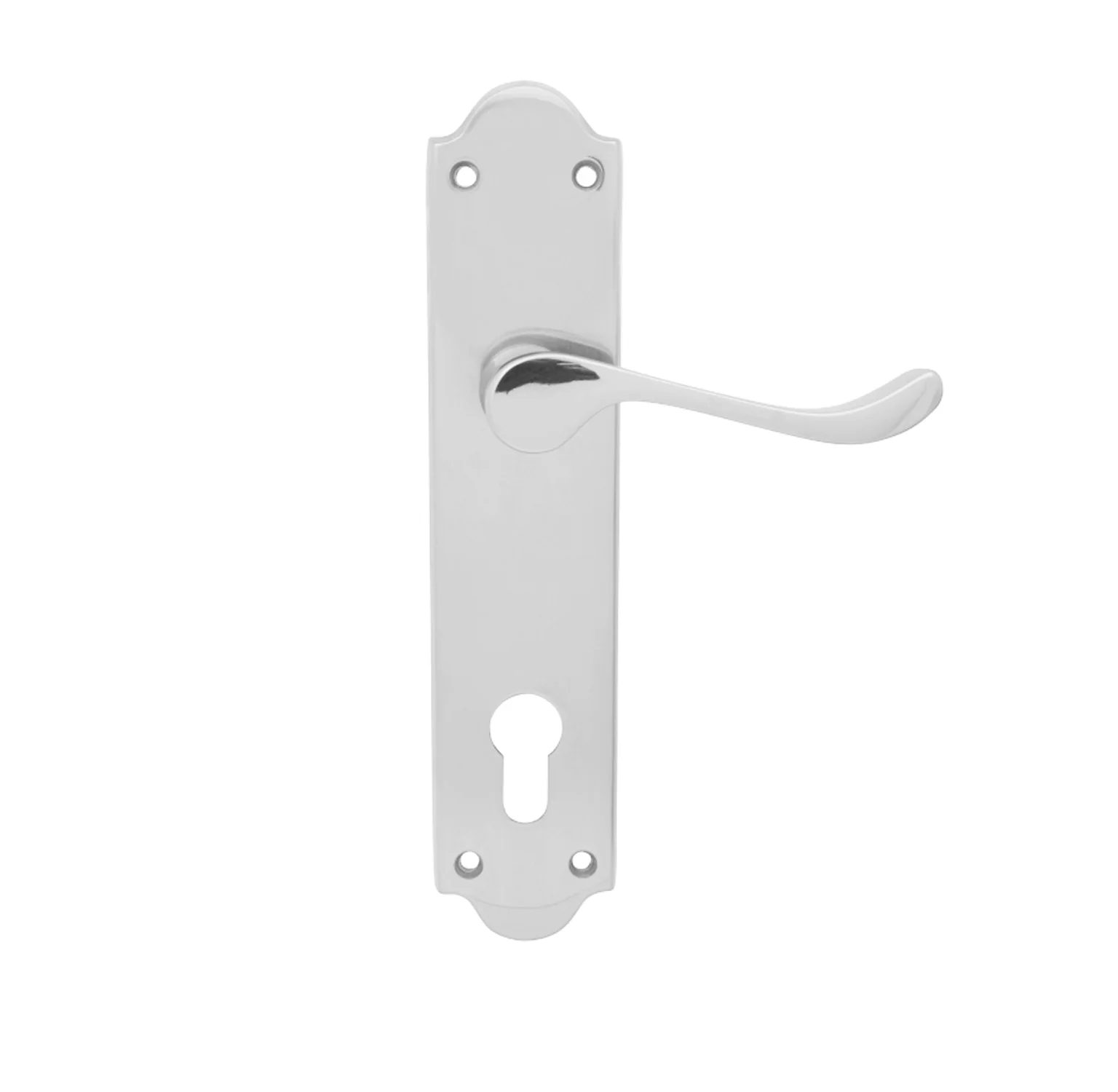 KR Lucas Pavtom Door Lever Handle with Euro Keyhole 85mm - Available in Various Finishes - Image 4