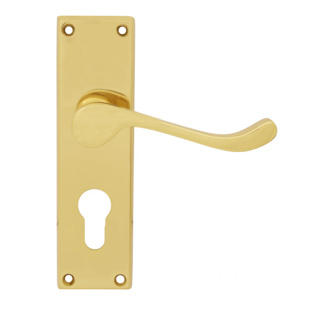 KR Lucas Pavtom Scroll Door Lever Euro Keyhole - Available in Various Finishes - Image 2