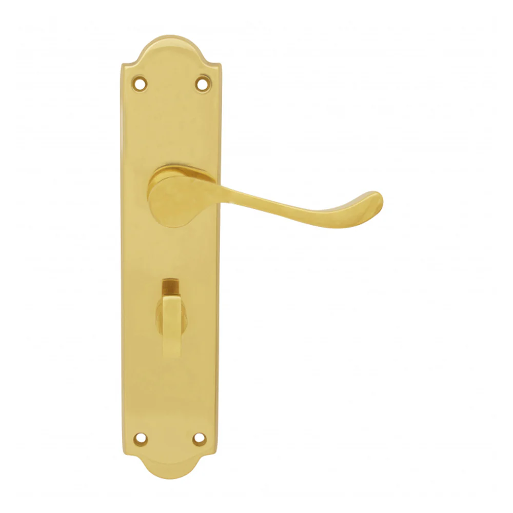 KR Lucas Pavtom Scroll Door Lever Shaped Privacy - Available in Various Finishes - Image 2