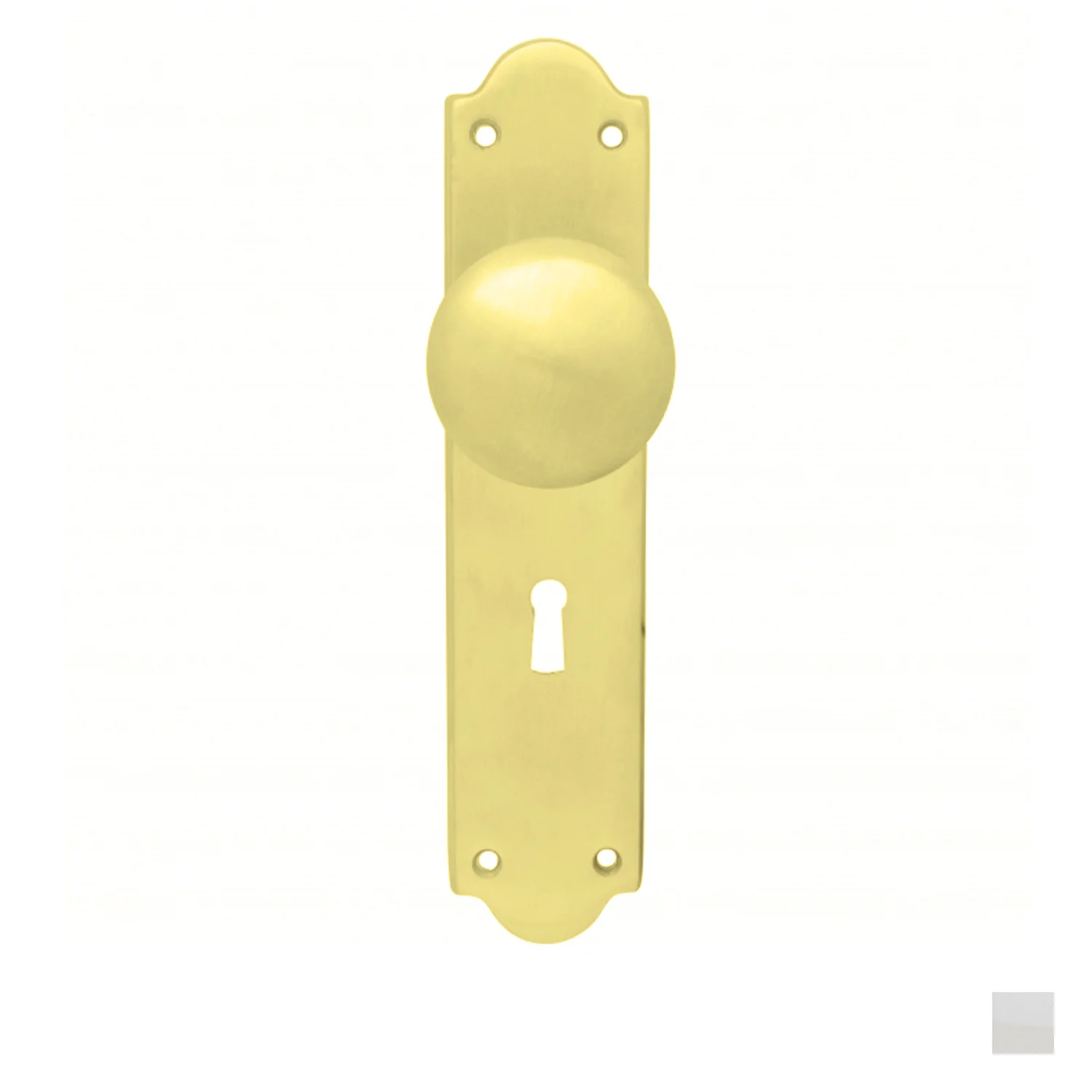 KR Lucas Pavtom Victorian Door Knob Bitkey on Shaped Plate - Available in Various Finishes
