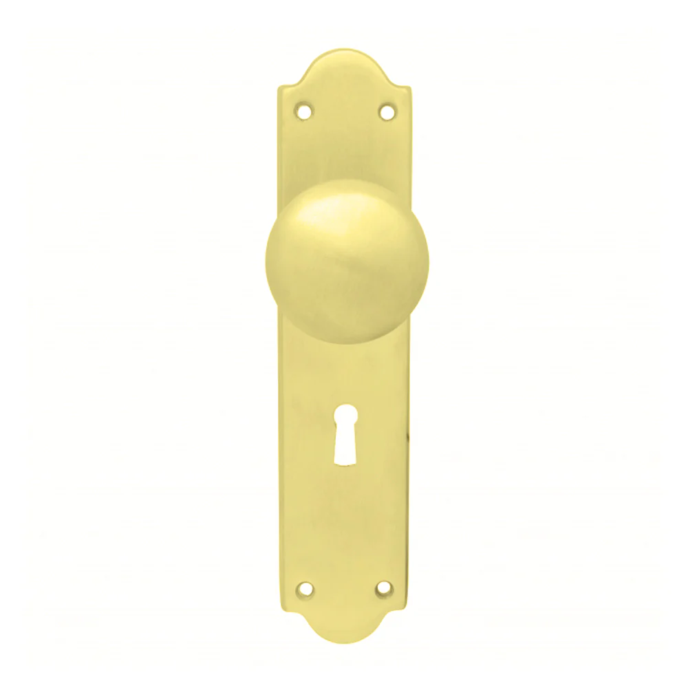 KR Lucas Pavtom Victorian Door Knob Bitkey on Shaped Plate - Available in Various Finishes - Image 3