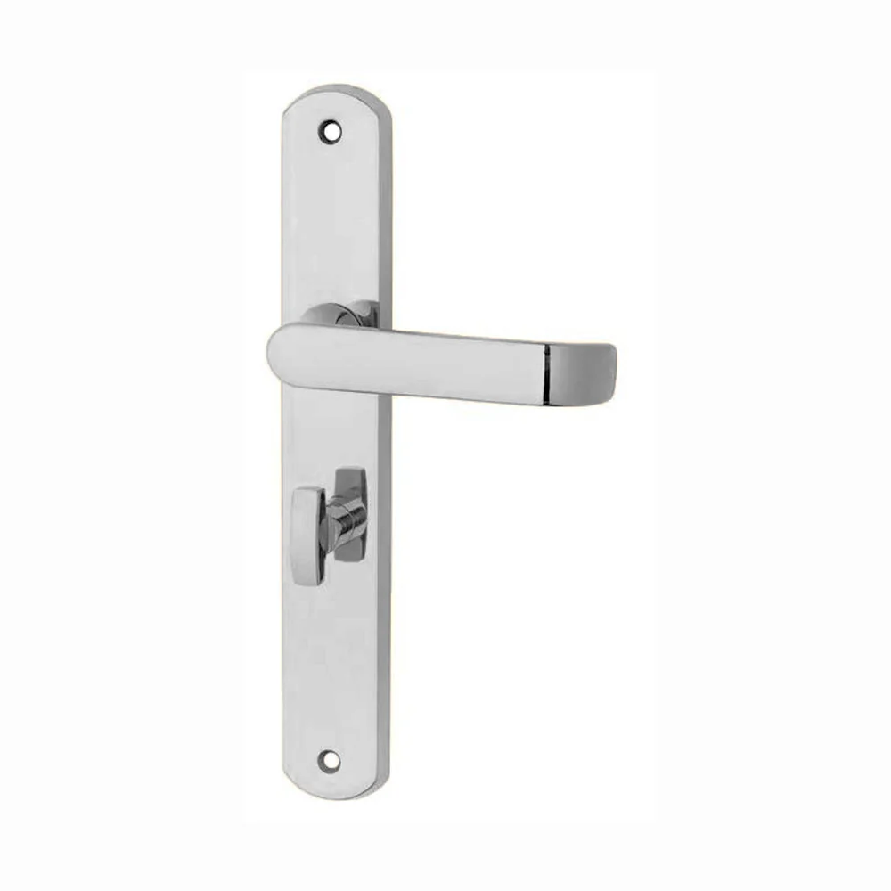 KR Lucas Pavtom Wide Door Lever Handle on Seri Long Plate Privacy - Available in Various Finishes - Image 2