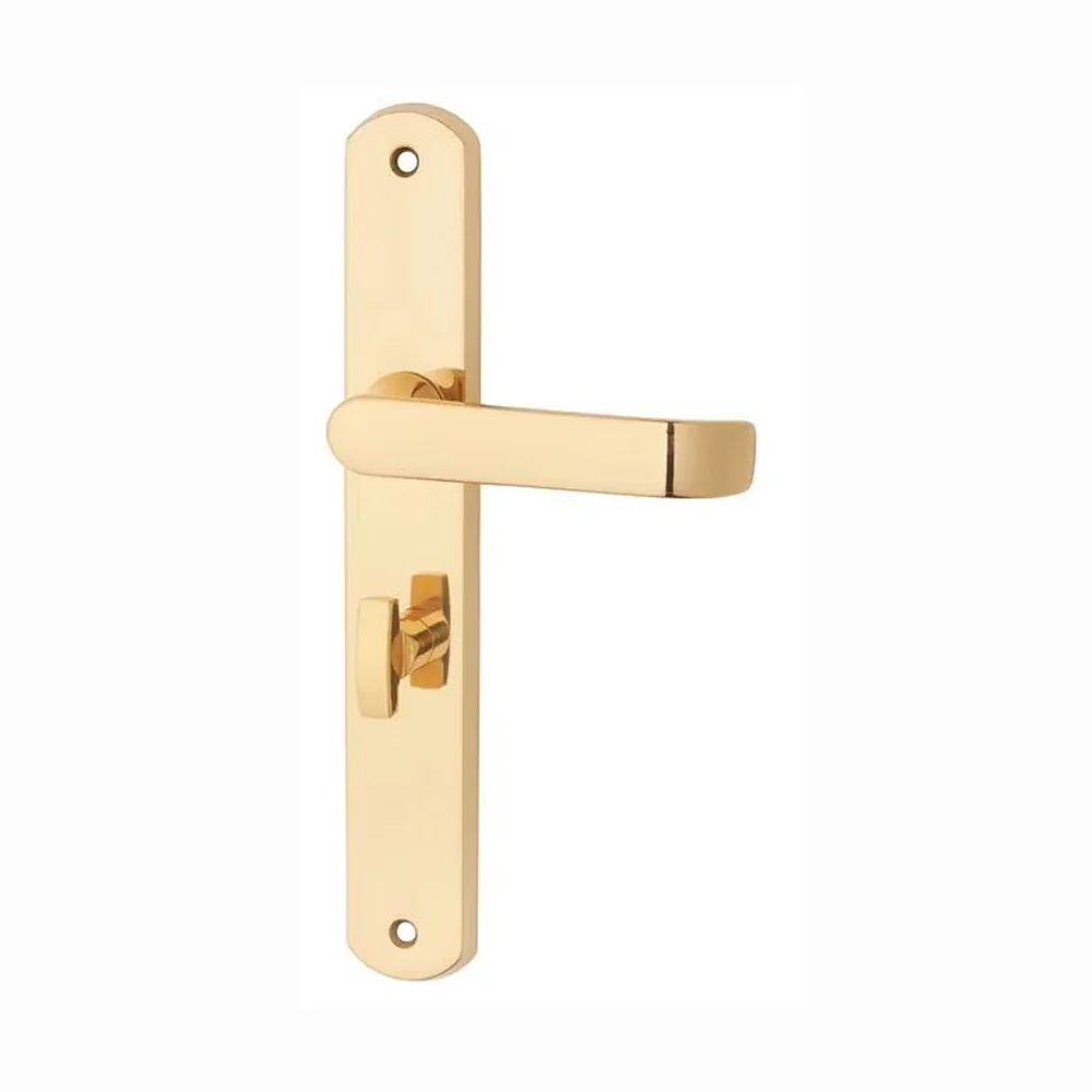KR Lucas Pavtom Wide Door Lever Handle on Seri Long Plate Privacy - Available in Various Finishes - Image 3
