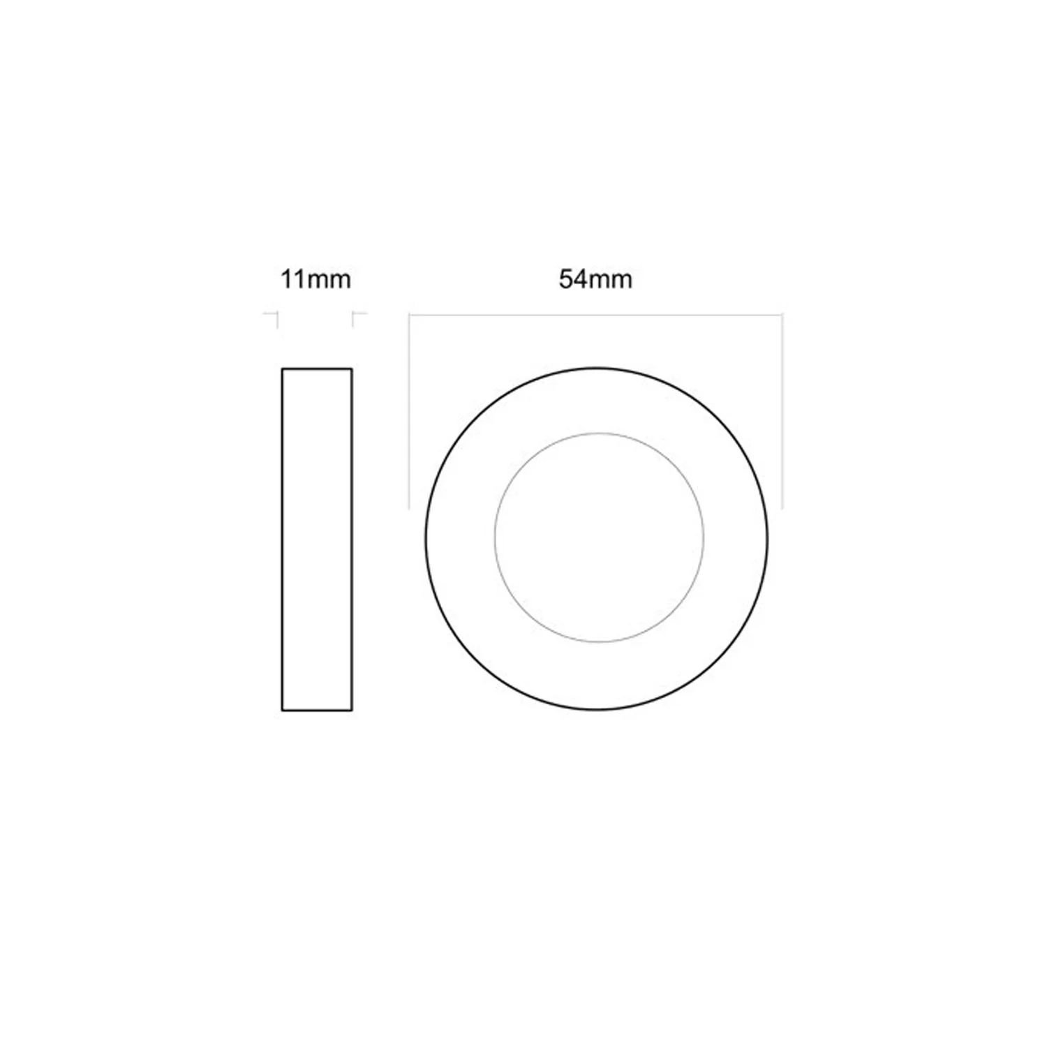 Legge Blank Furniture Rose 55mm Diameter - Available in Satin Chrome and Satin Black Chrome - Image 2