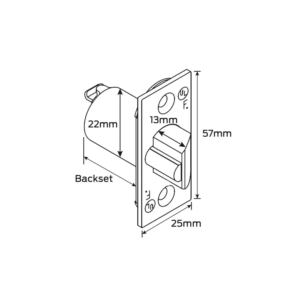 Legge Deadlatch Only Suits G2's 60MM Satin Chrome G2-60DLS - Image 2