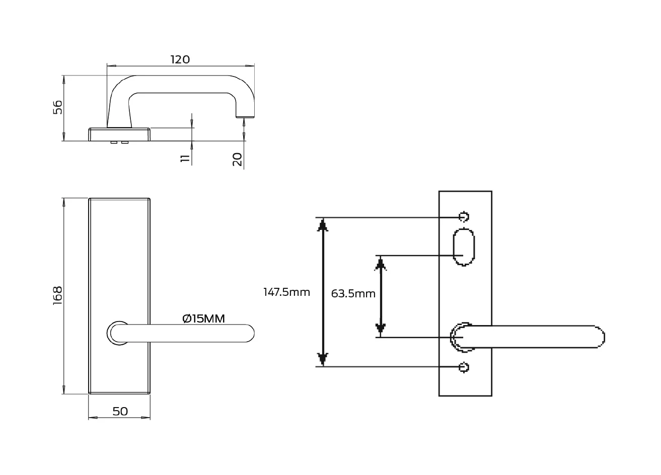 Legge Marine Series Plate Lever and Indicating E-Release Satin Chrome L70429INDS - Image 2