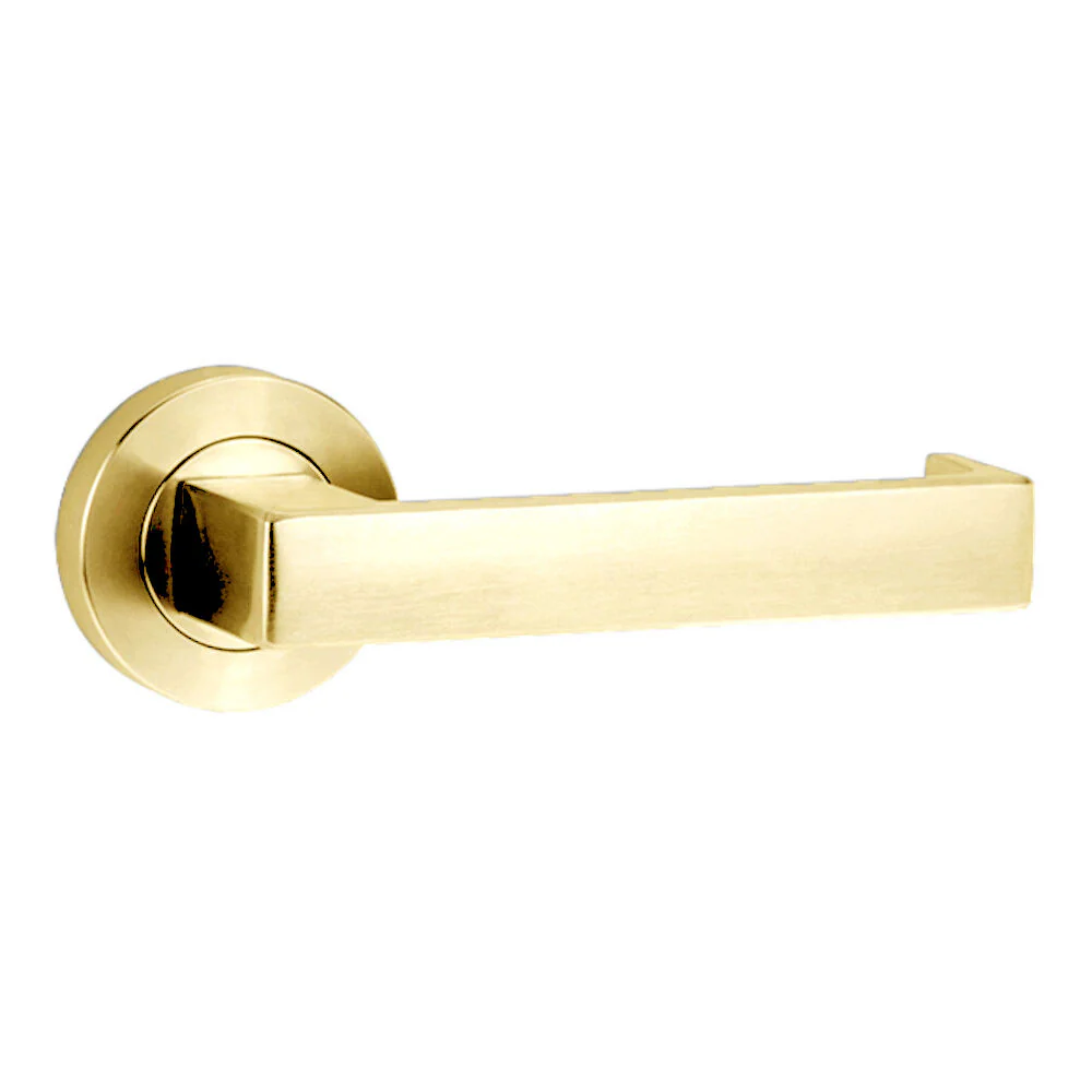 Lockwood 1220/1221/111 Door Lever on Round Rose Full Set - Available in Various Finishes - Image 6
