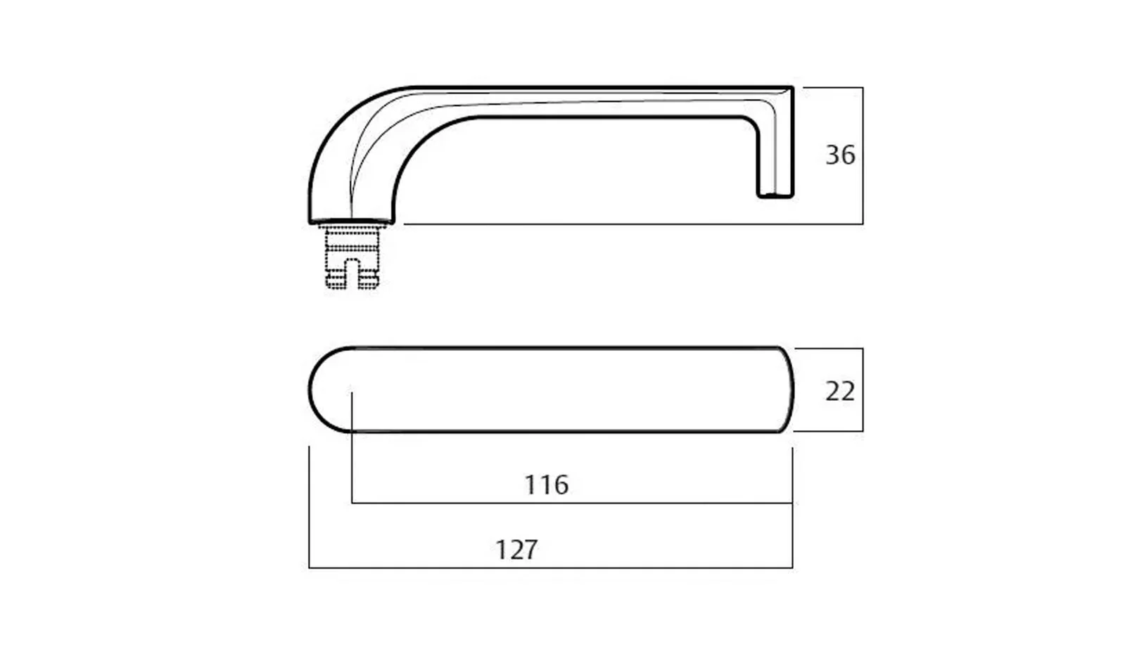 Lockwood Symphony 77 Door Lever on Round Rose Full Set - Available in Various Finishes - Image 2