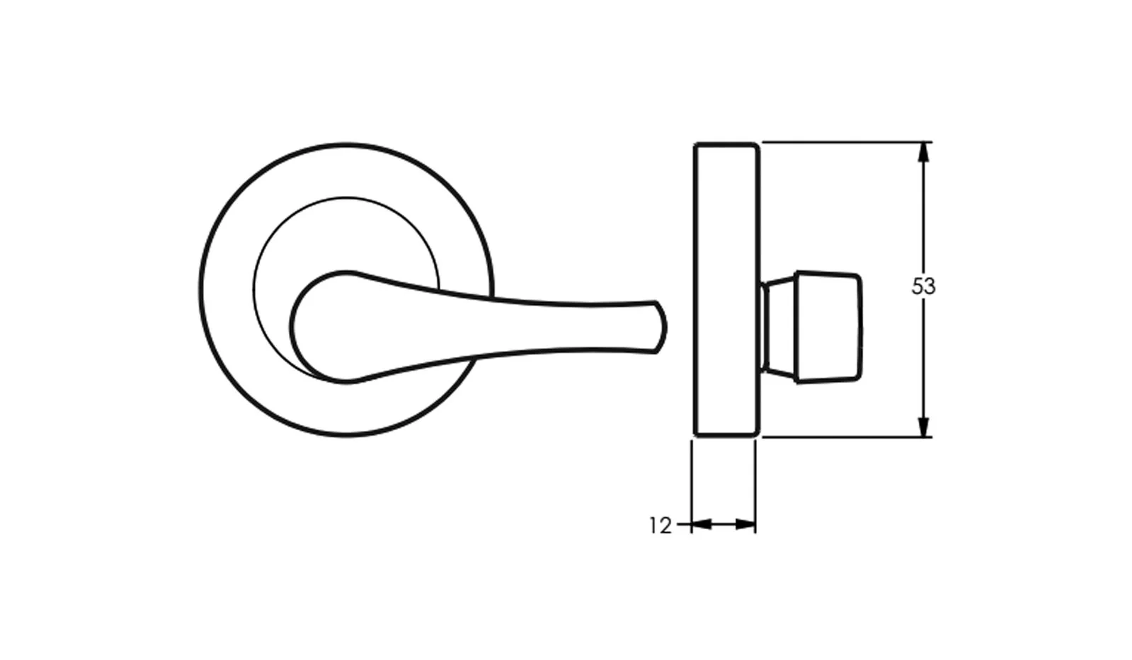 Lockwood 1220 Rose Furniture Disable Turn Escutcheon Surface Fix - Available in Various Finishes - Image 2