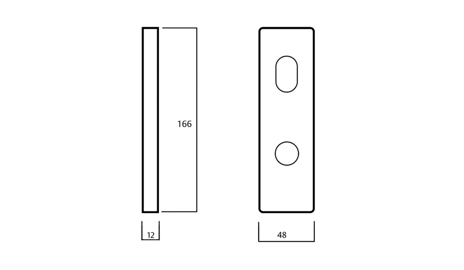Lockwood 1805-124 Furniture Square End Plate & 124 Lever - Available in Polished Brass and Satin Chrome Finish - Image 3