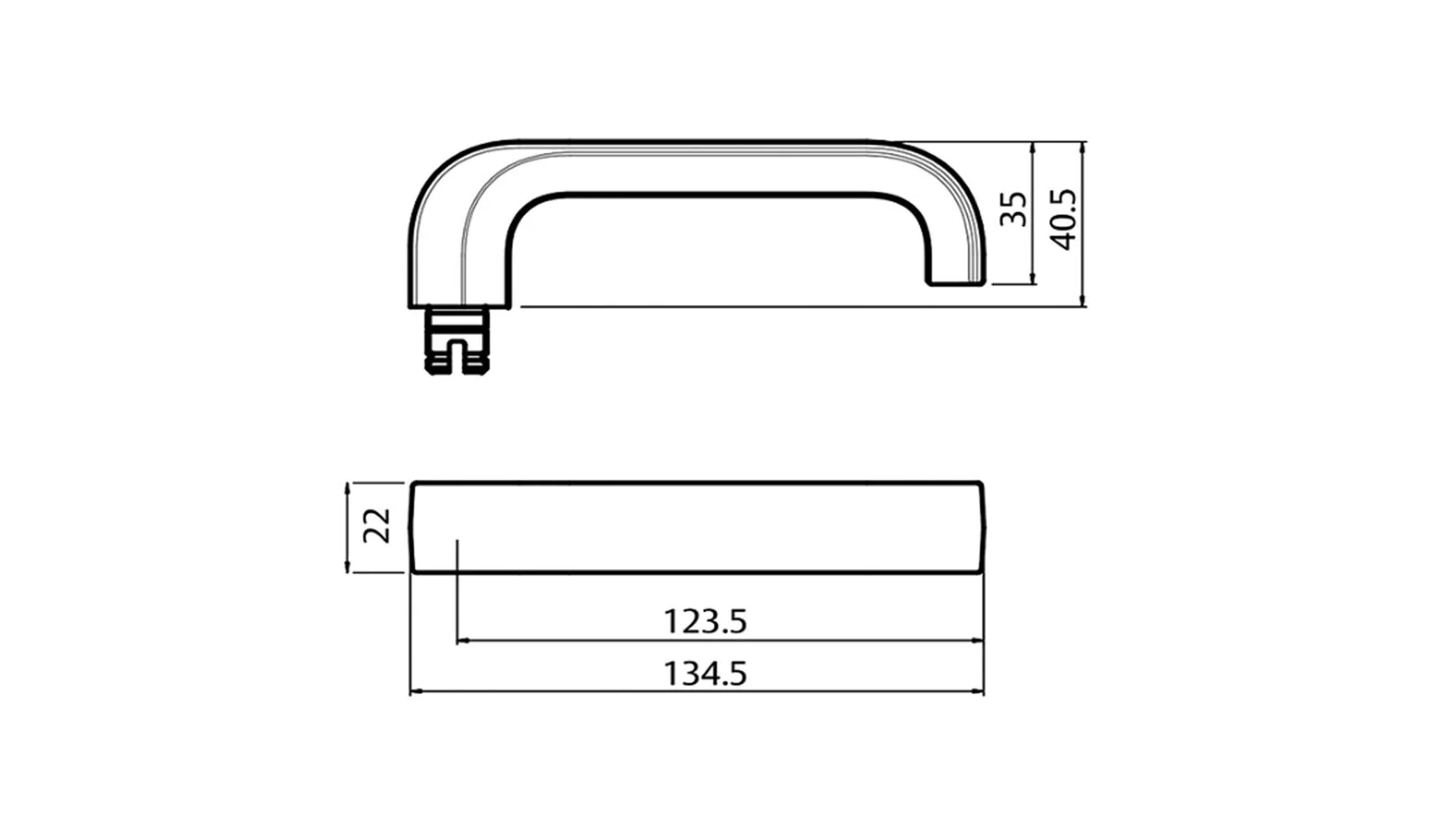 Lockwood 1805-131 Furniture Square End Plate & 131 Lever - Available in Polished Brass and Satin Chrome Finish - Image 2