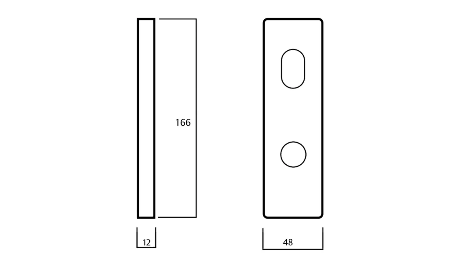 Lockwood 1805-131 Furniture Square End Plate & 131 Lever - Available in Polished Brass and Satin Chrome Finish - Image 3