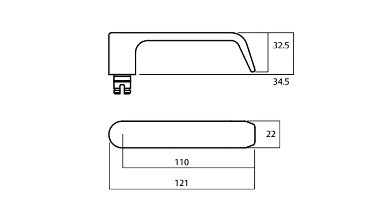 Lockwood 1805 Furniture Square End Plate & 59 Lever - Available in Various Finishes - Image 2