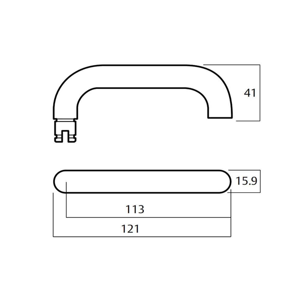 Lockwood 1805 Square End Plate & 70 Lever - Available in Various Finishes - Image 3