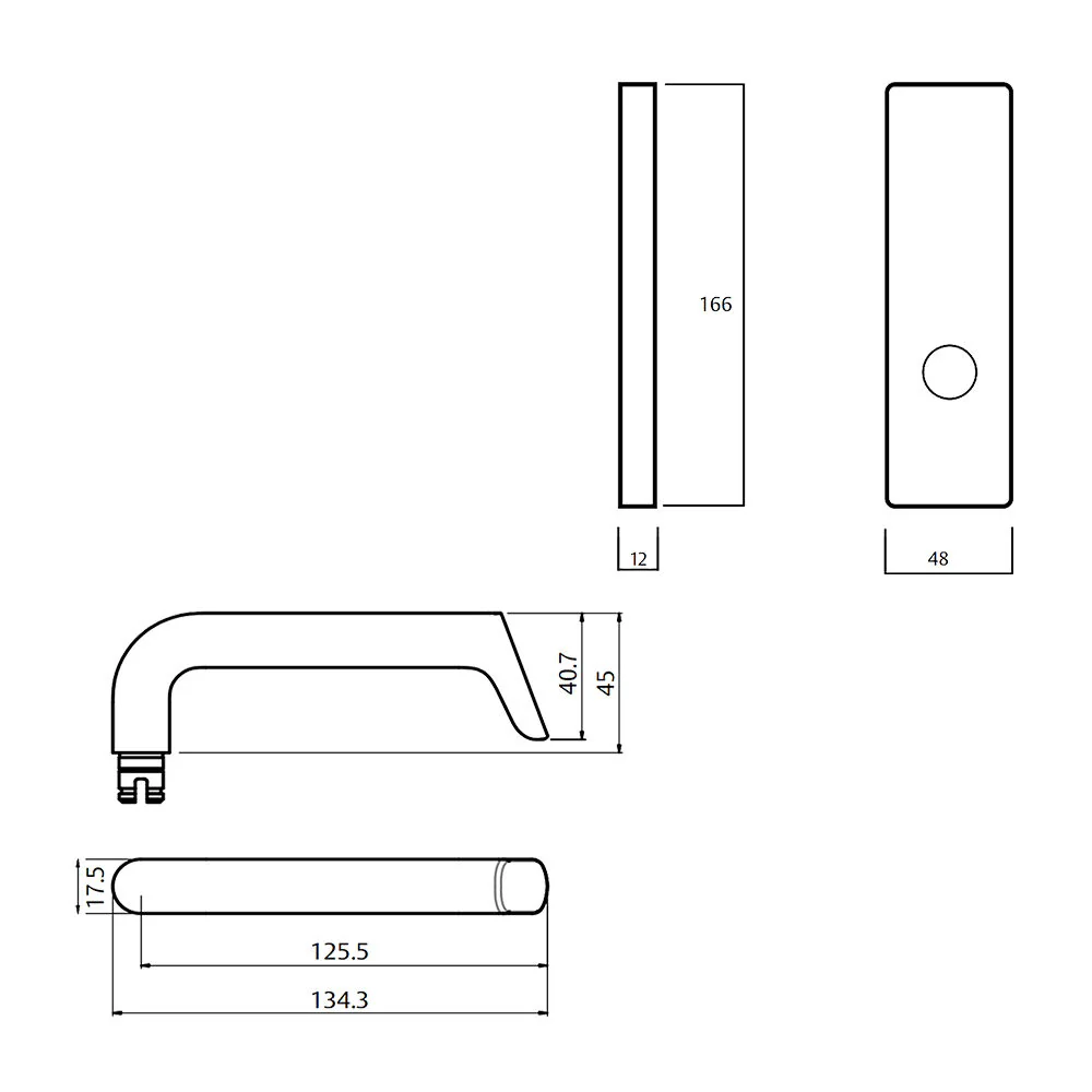 Lockwood 1805 Square End Plate with 102 Lever - Available in Various Finishes - Image 2