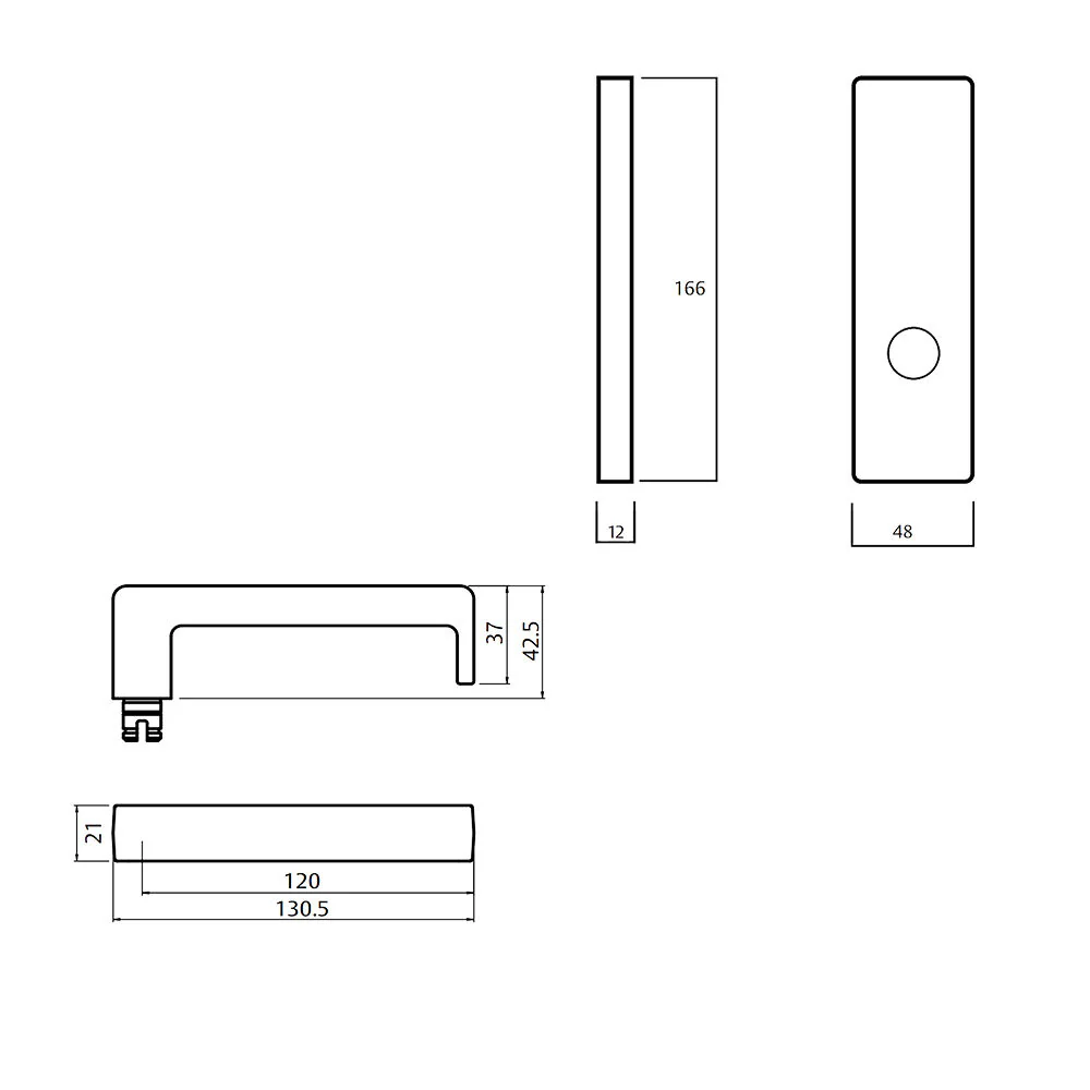 Lockwood 1805 Square End Plate with 142 Lever - Available in Various Finishes - Image 2