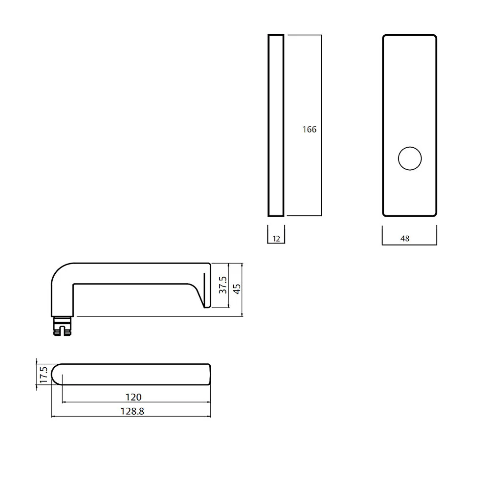 Lockwood 1805 Square End Plate with 144 Lever - Available in Various Finishes - Image 2