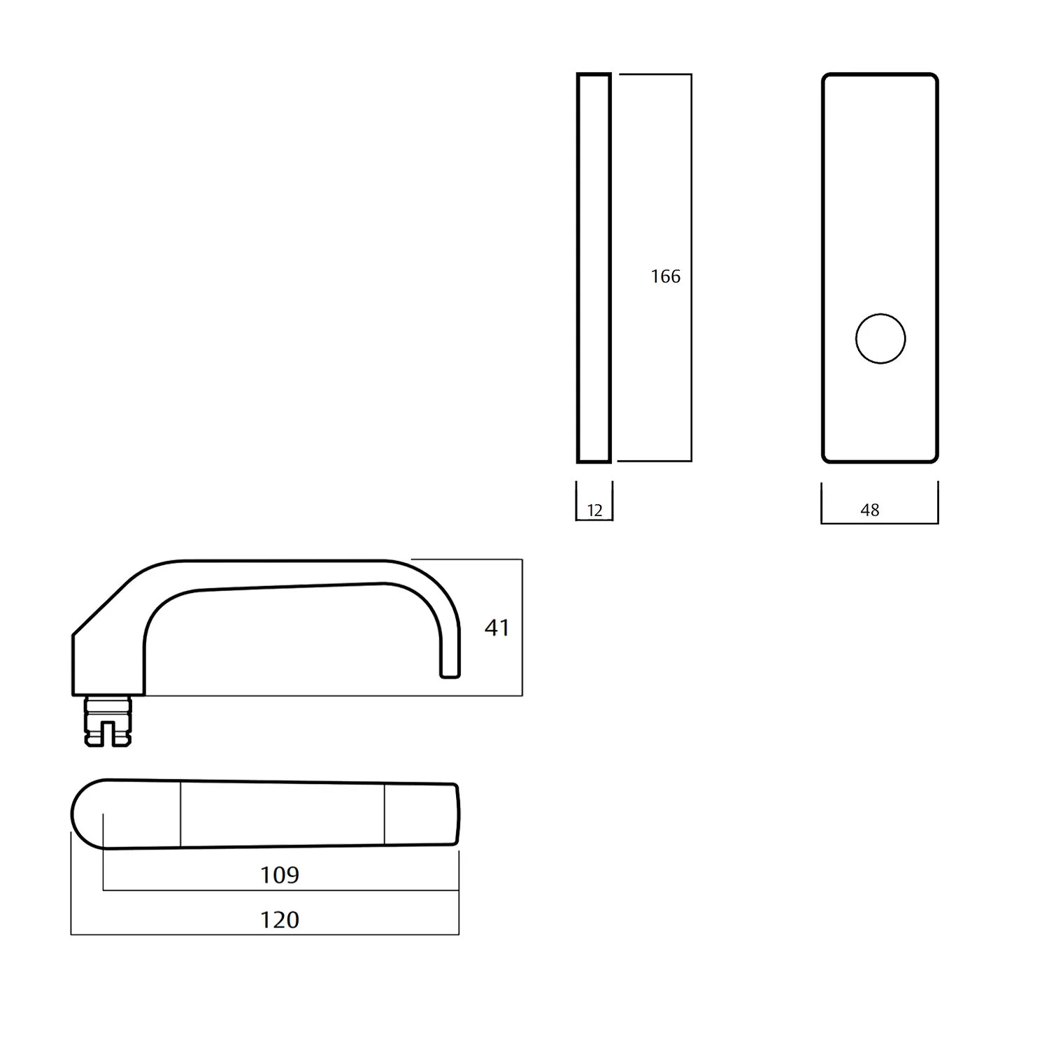 Lockwood 1805 Square End Plate with 74 Lever - Available in Various Finishes - Image 2