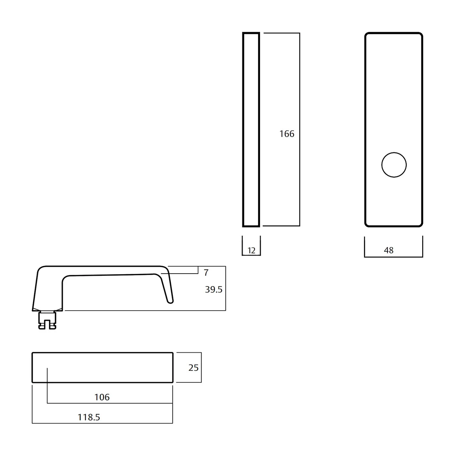 Lockwood Square End Plate Privacy Indicator Emergency 90 Lever - Available in Various Finishes - Image 2
