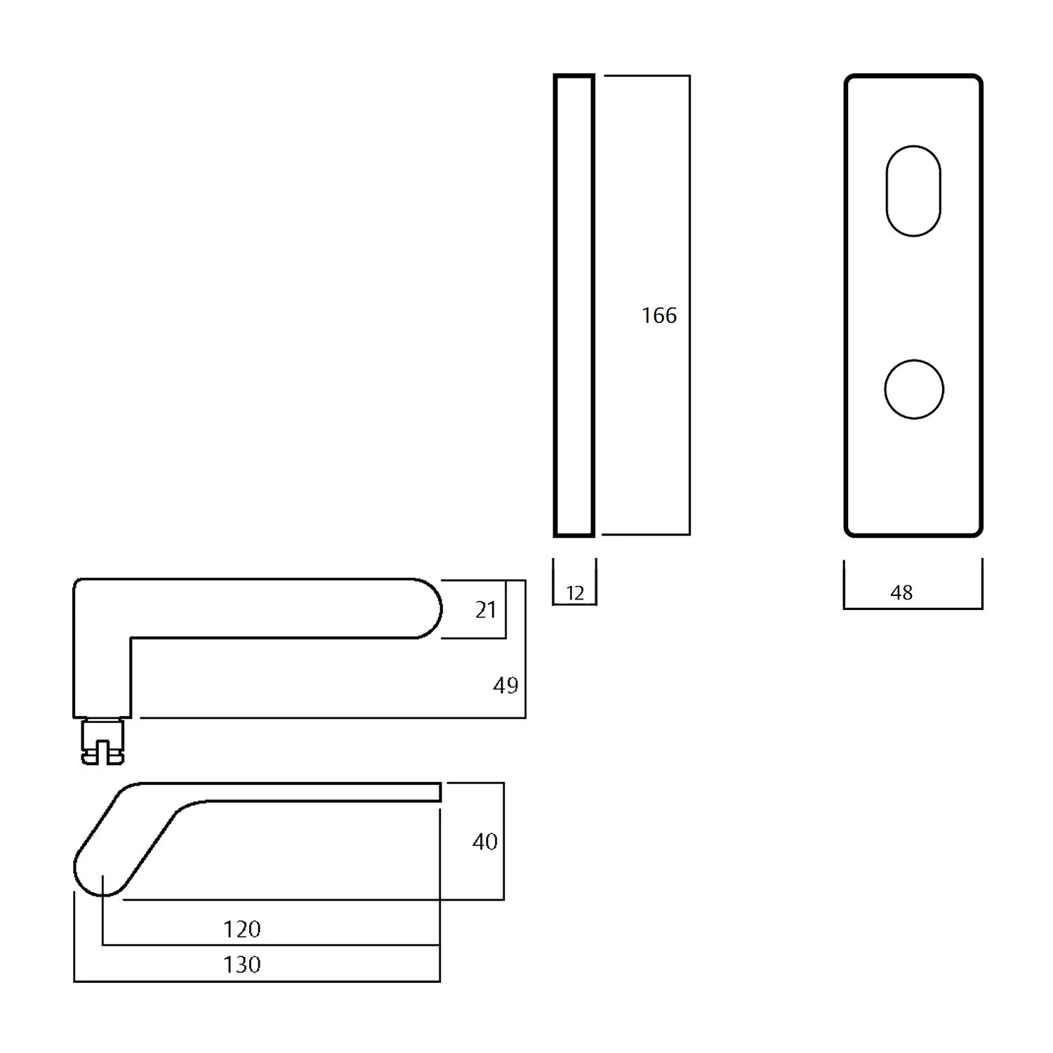 Lockwood 1904 Square End Plate With Turn and 41 Lever - Available in Various Handing - Image 2