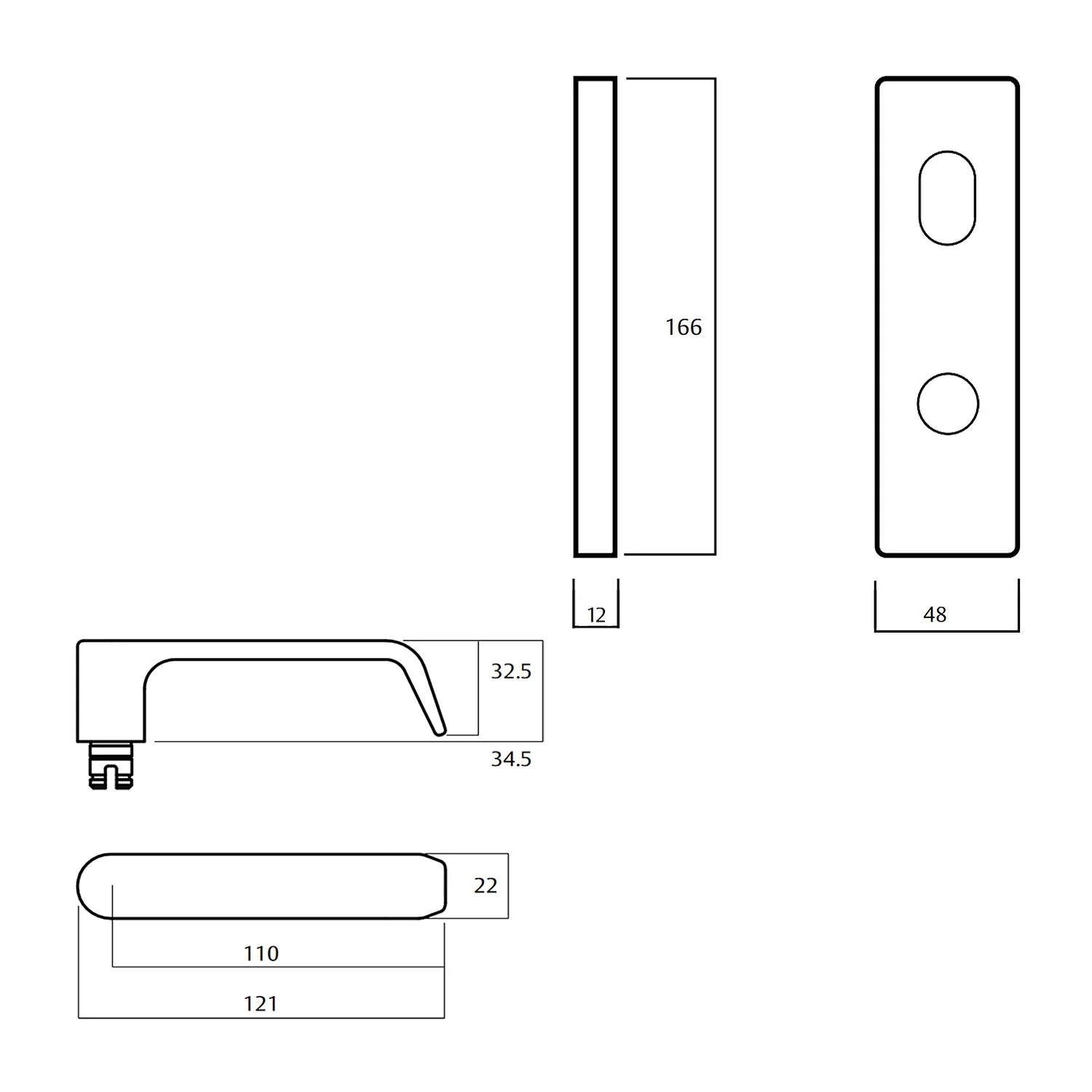Lockwood 1904 Square End Plate With Turn and 59 Lever - Available in Various Finishes - Image 2