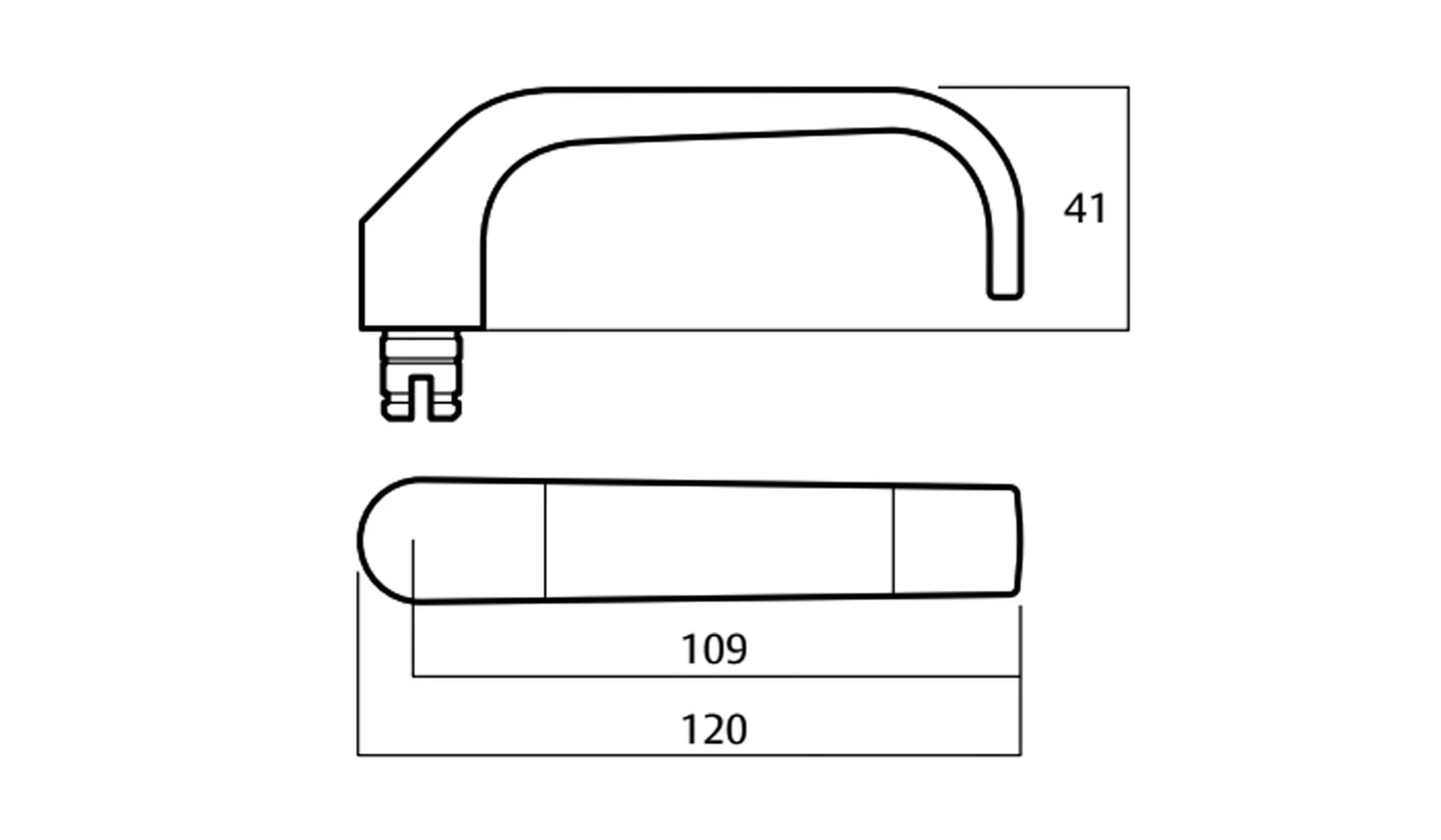 Lockwood 1905 Furniture Square End Plate with 74 Lever - Available in Various Finishes - Image 3