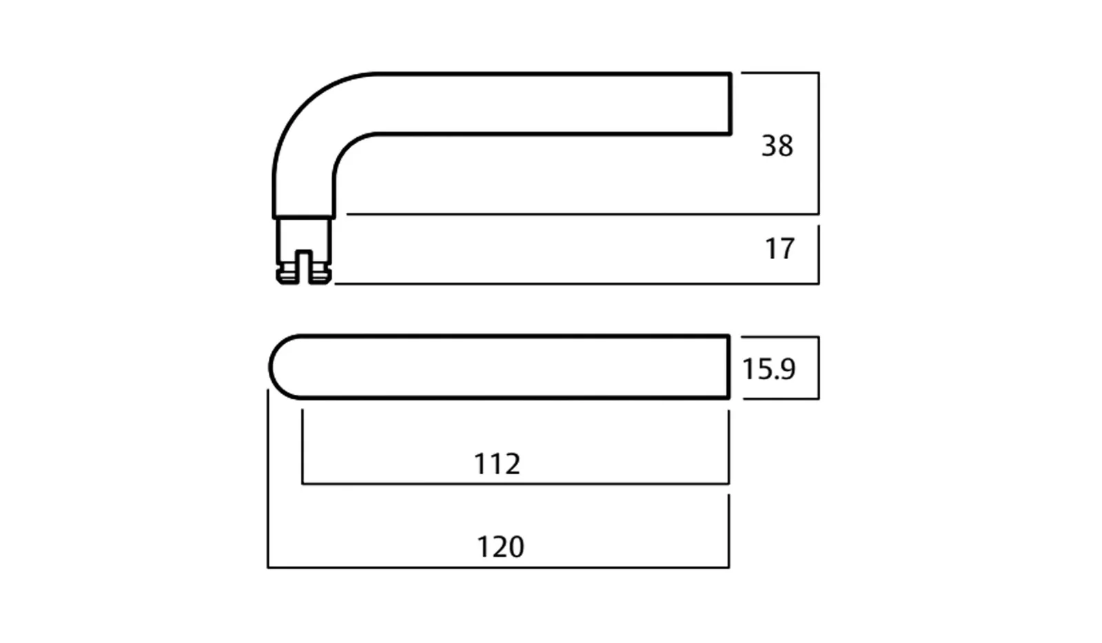 Lockwood 1905 Furniture Square End Plate with 97 Lever - Available in Various Finishes - Image 3