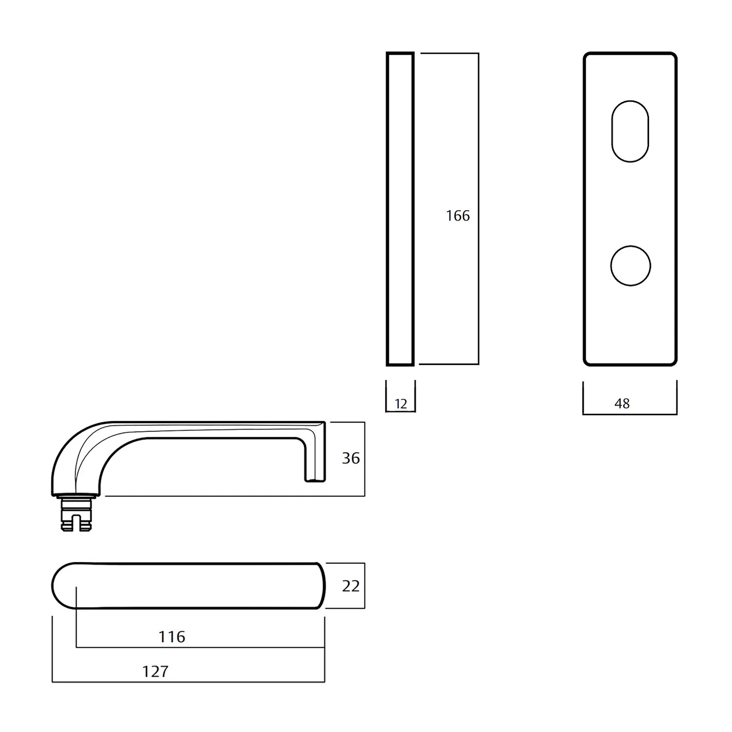 Lockwood 1905 Square End Plate With 77 Lever - Available in Various Finishes - Image 2