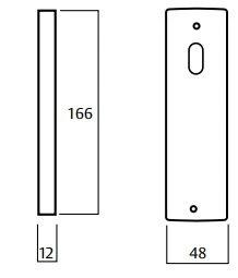Lockwood 1906 Furniture Square End Plate with Turnsnib - Available in Various Finishes - Image 2