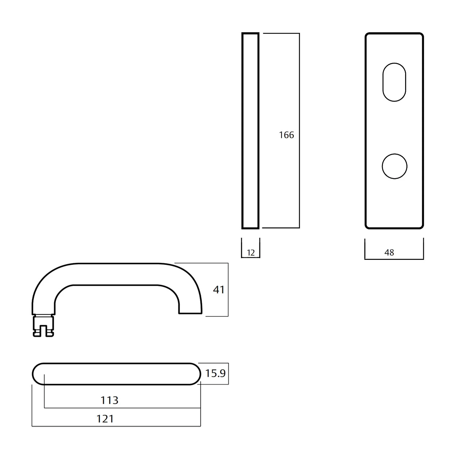 Lockwood 1916 Square End Plate With Privacy Indicator Turn 70 Lever - Available in Various Finishes - Image 2