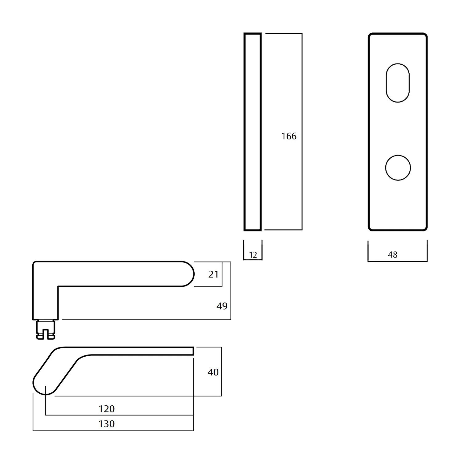 Lockwood 1939 Square End Plate With Disabled Turn and 41 Lever - Available in Various Handing - Image 2