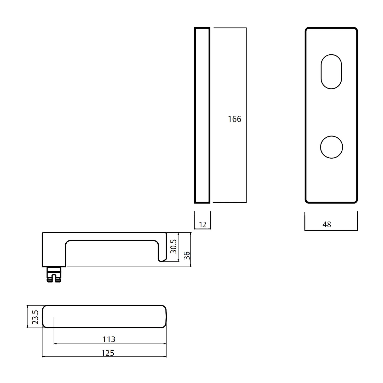 Lockwood 1939 Square End Plate With Disabled Turn and 76 Lever - Avaialable in Various Handing - Image 2