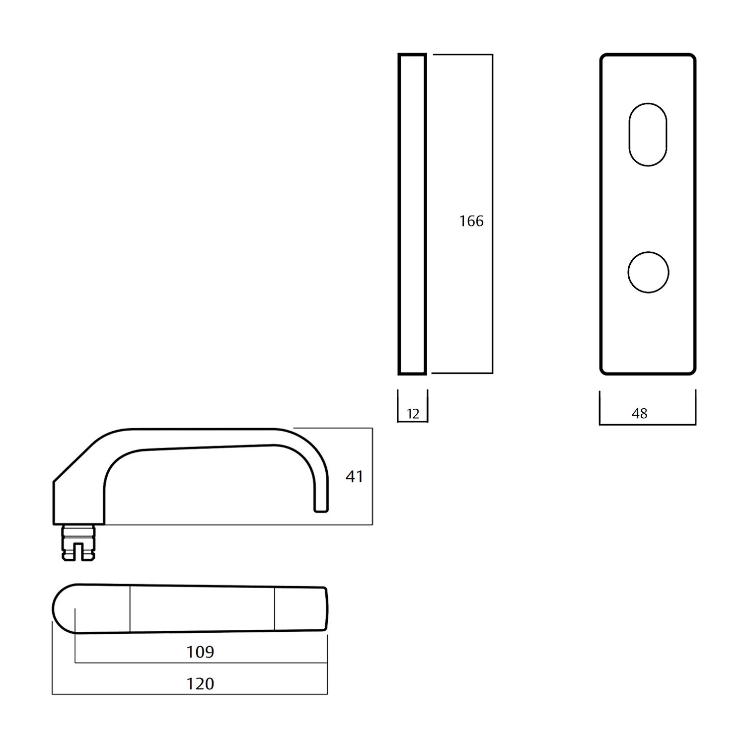 Lockwood 1941 Square End Privacy Indicator Disabled Turn and 74 Lever - Available in Various Handing - Image 2