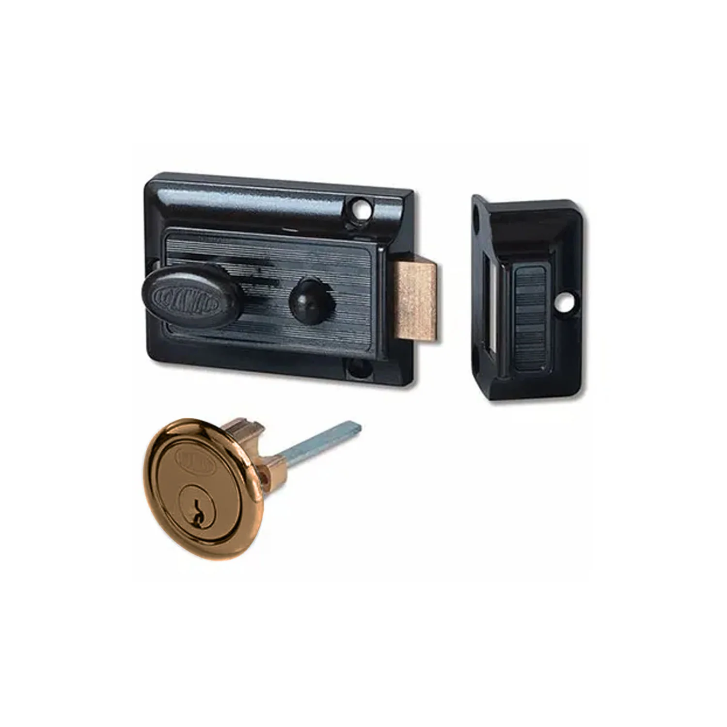 Lockwood 201 Nightlatch Brown Body - Available in Various Finishes - Image 3
