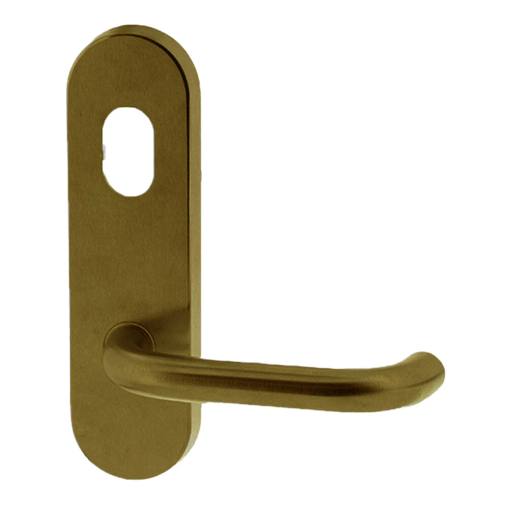 Lockwood 2801 Round End Plate with Cylinder Hole & 70 Lever - Available in Various Finishes - Image 2