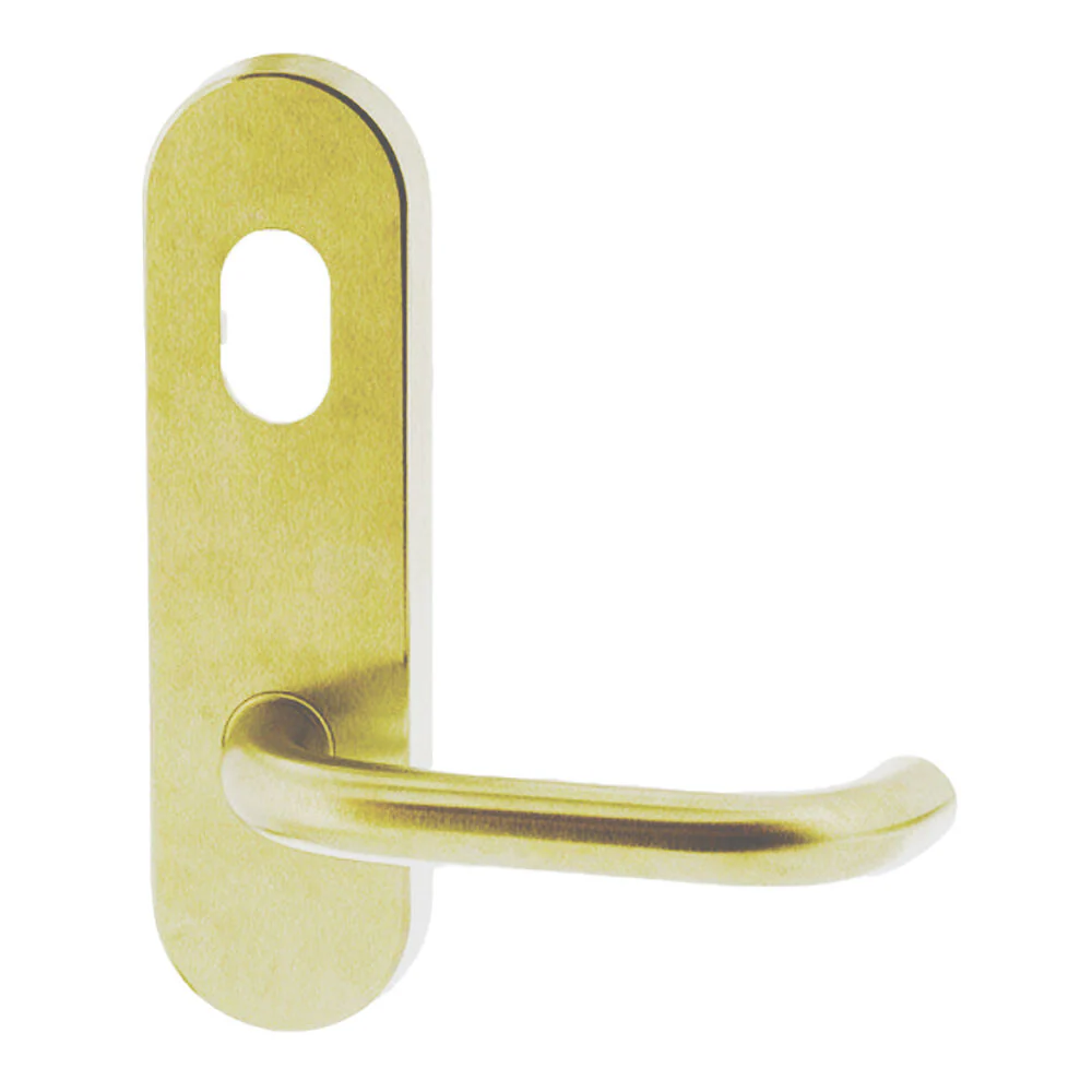 Lockwood 2801 Round End Plate with Cylinder Hole & 70 Lever - Available in Various Finishes - Image 3