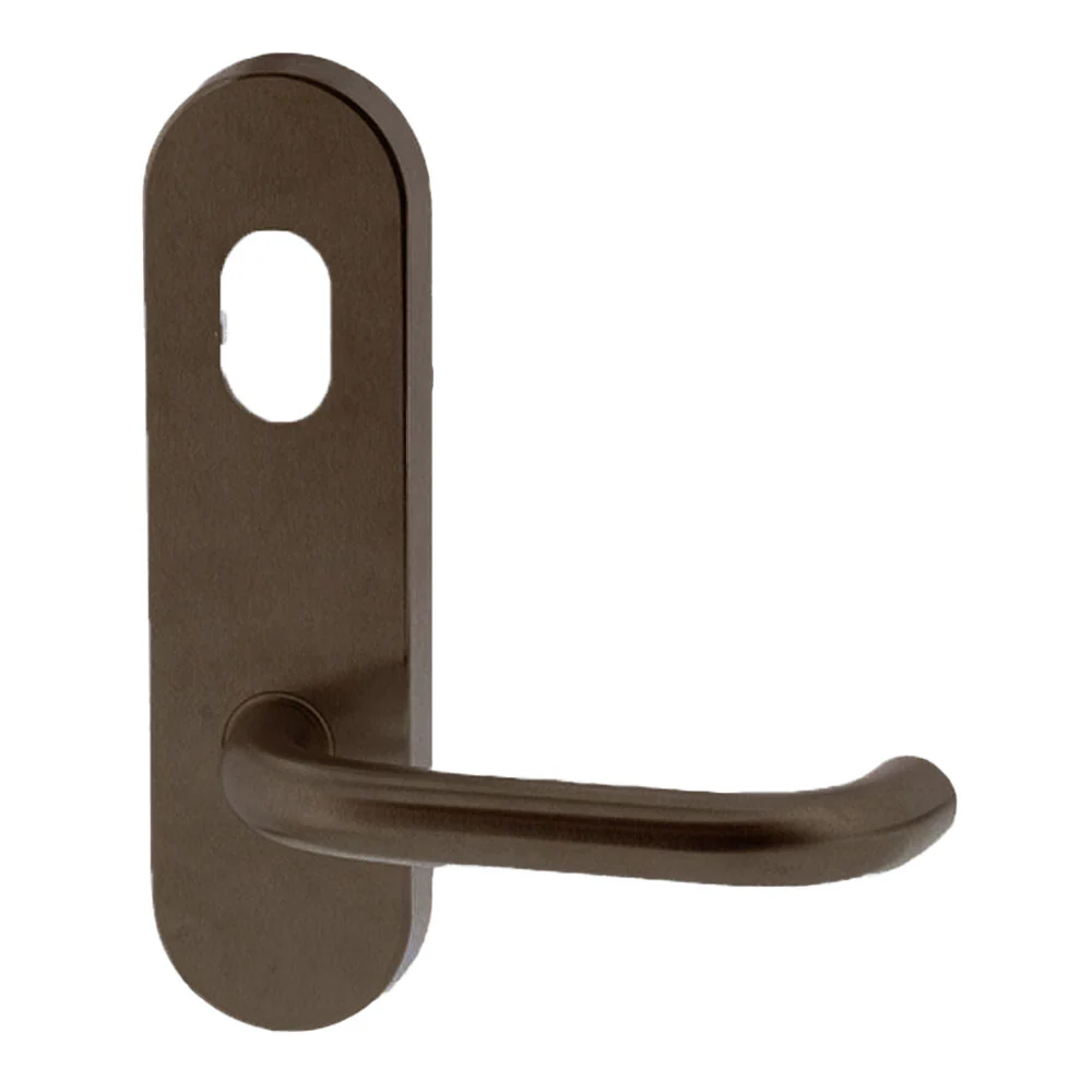 Lockwood 2801 Round End Plate with Cylinder Hole & 70 Lever - Available in Various Finishes - Image 5