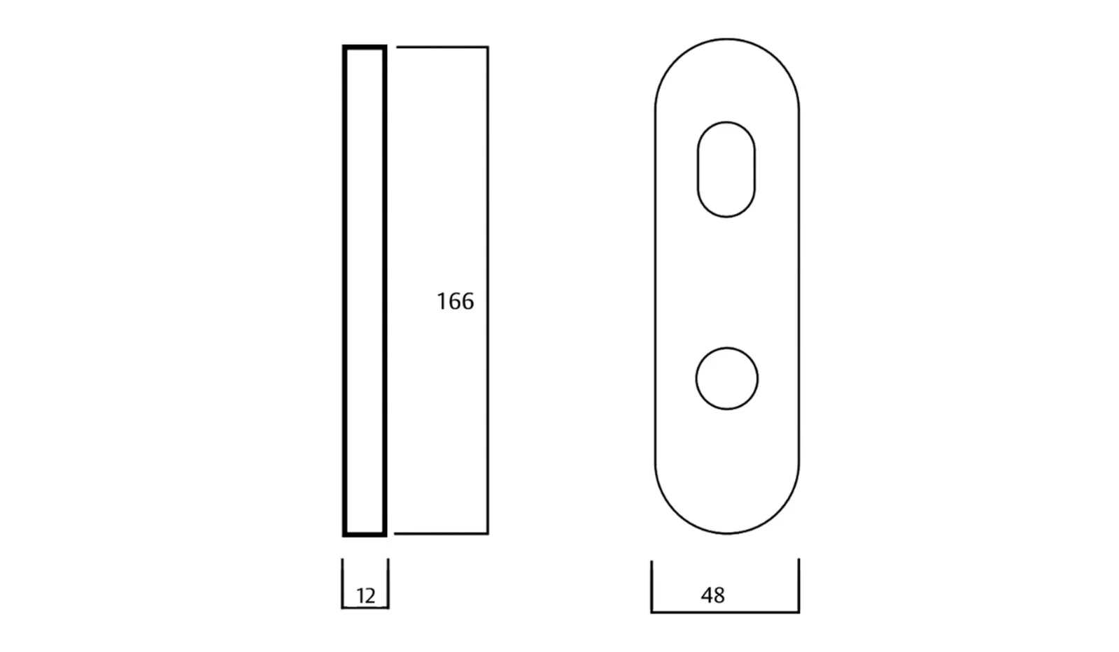 Lockwood 2901 Round End Plate with Cylinder Hole & 70 Lever - Available in Various Finishes - Image 3